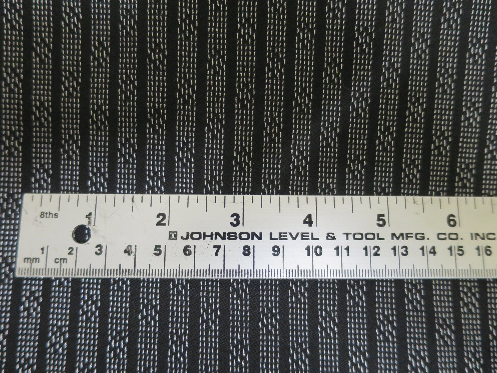 Reversible Birdseye/ Patterned Stripe Wool Fabric- By the Meter