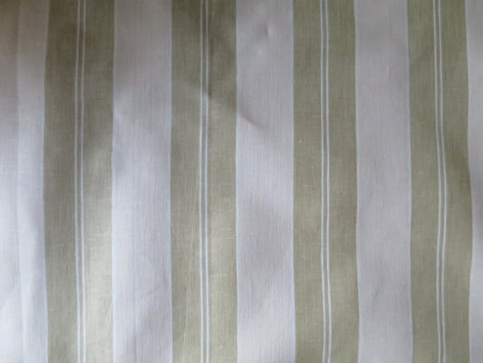 Handwoven Linen Scotch Holland Blind Fabric- Historical 1914- Green & Vanilla- by the Meter- Home Furnishings- Upholstery