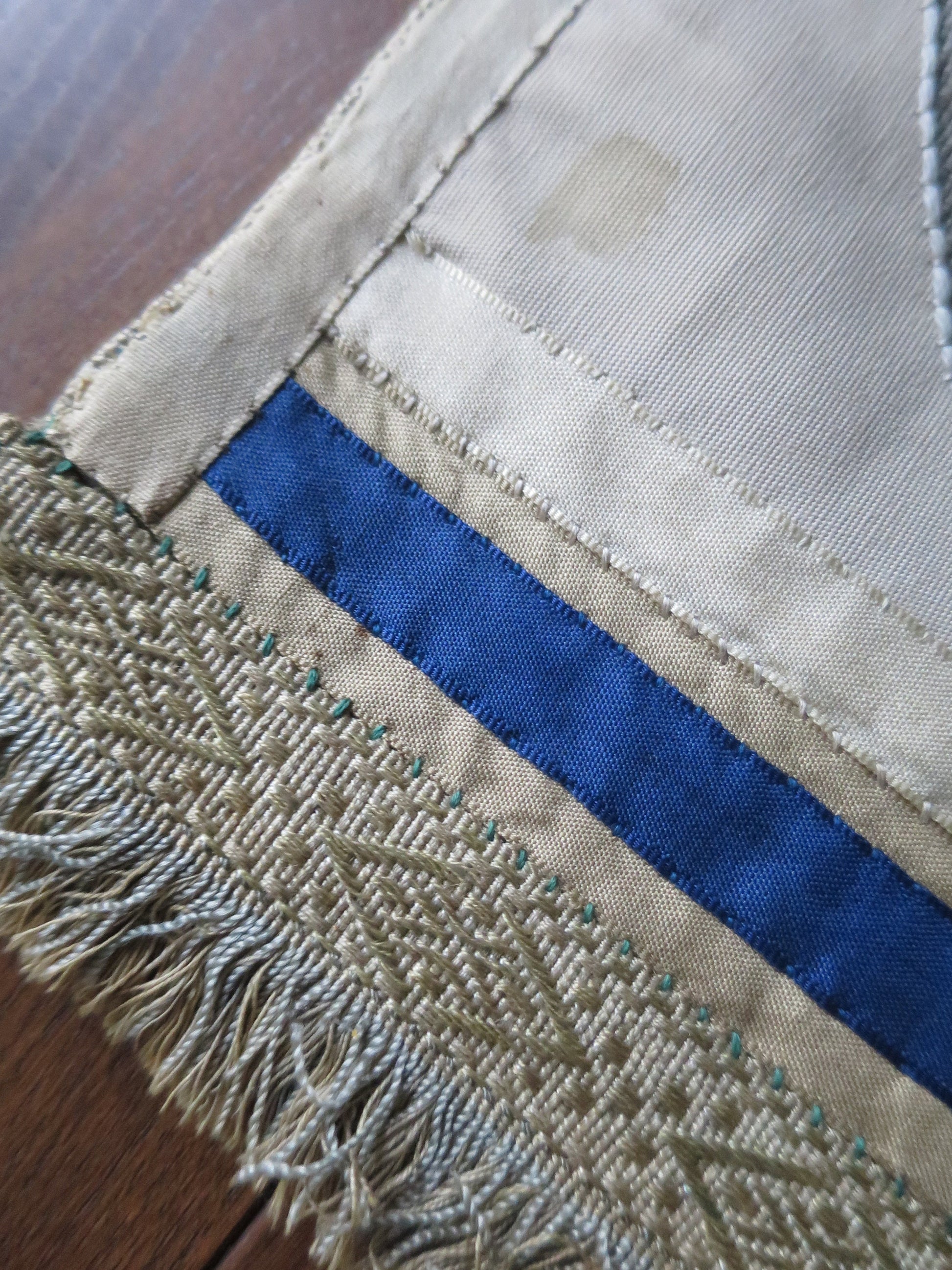 Vintage Hand Embroidered Applique Wall Hanging
