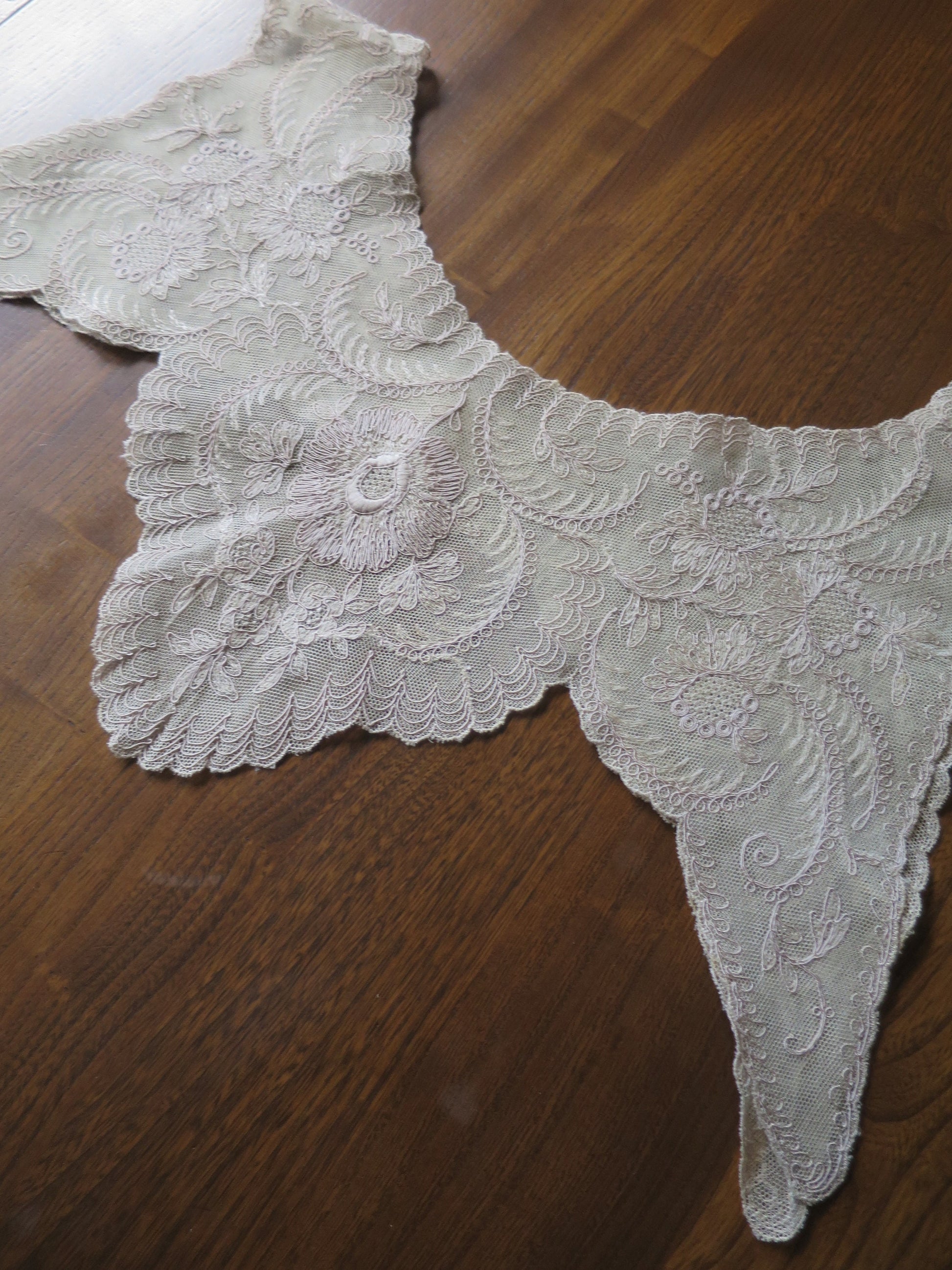 Antique Edwardian Schiffli Lace Dress Yoke