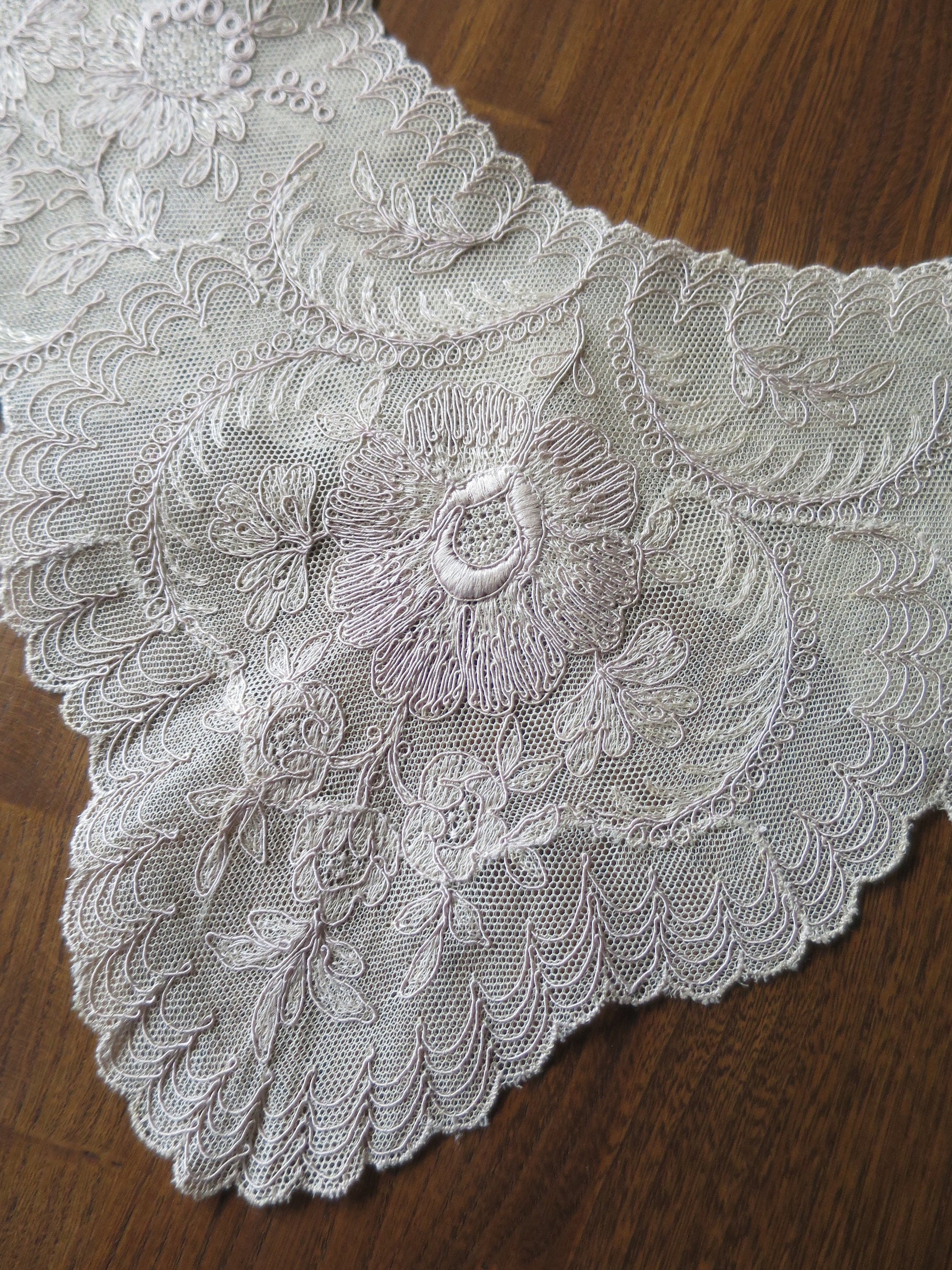 Antique Edwardian Schiffli Lace Dress Yoke