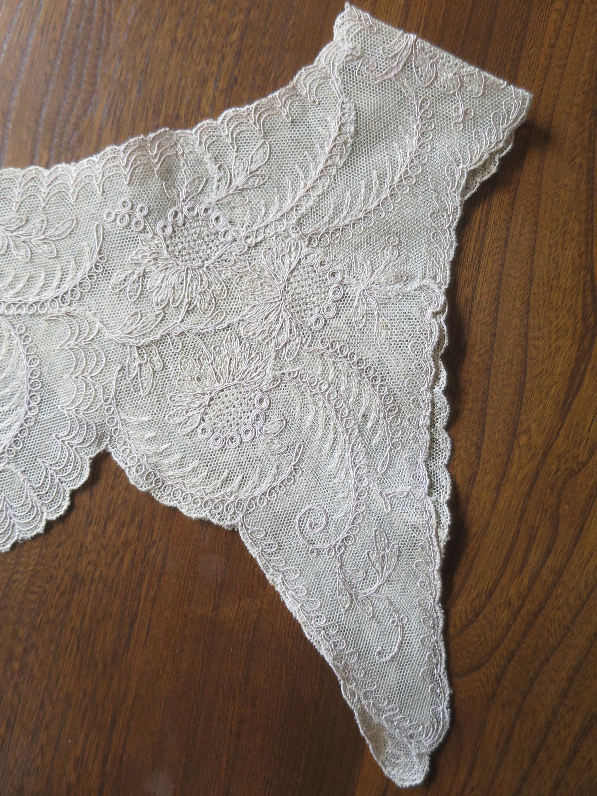 Antique Edwardian Schiffli Lace Dress Yoke