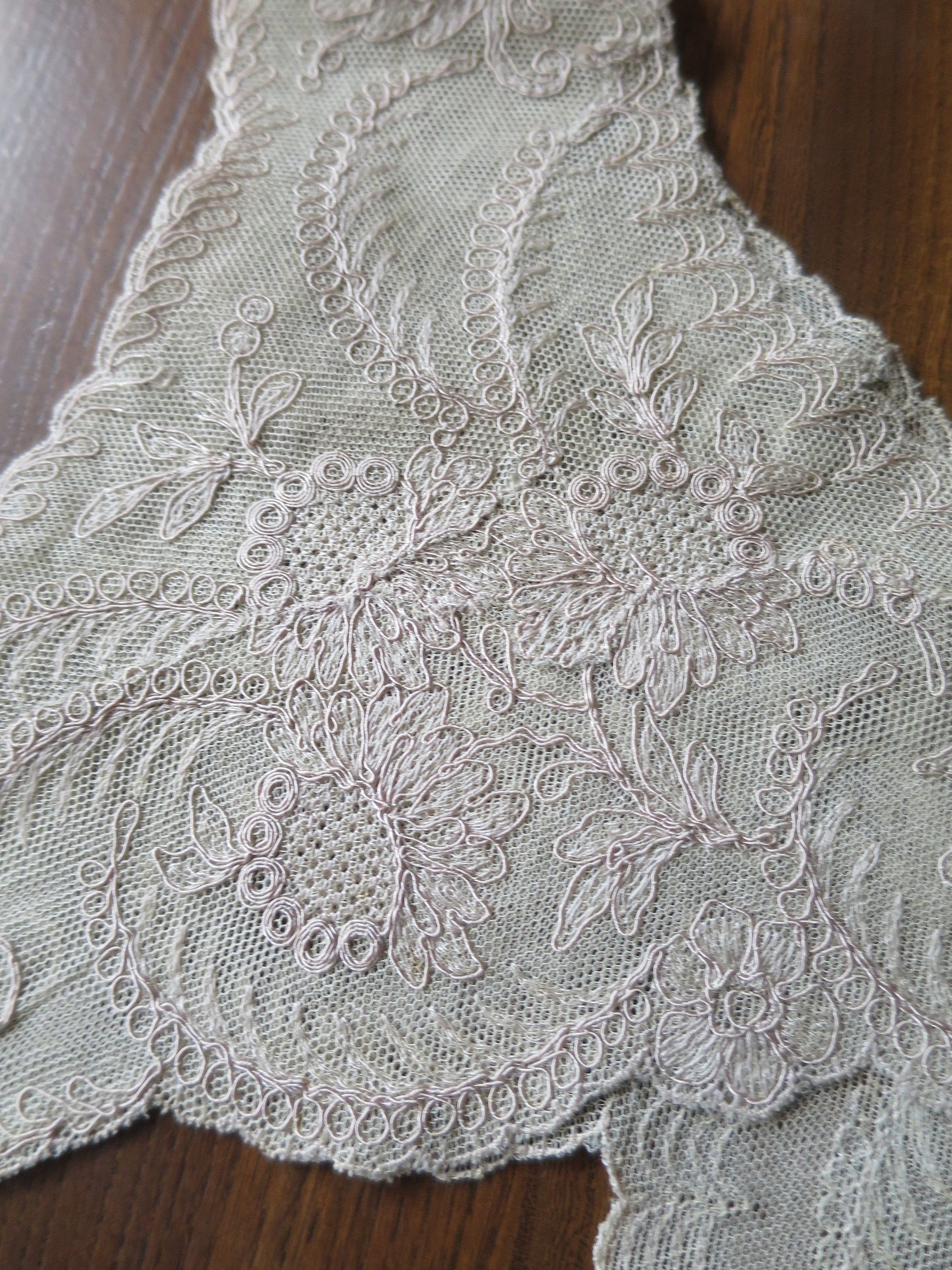 Antique Edwardian Schiffli Lace Dress Yoke
