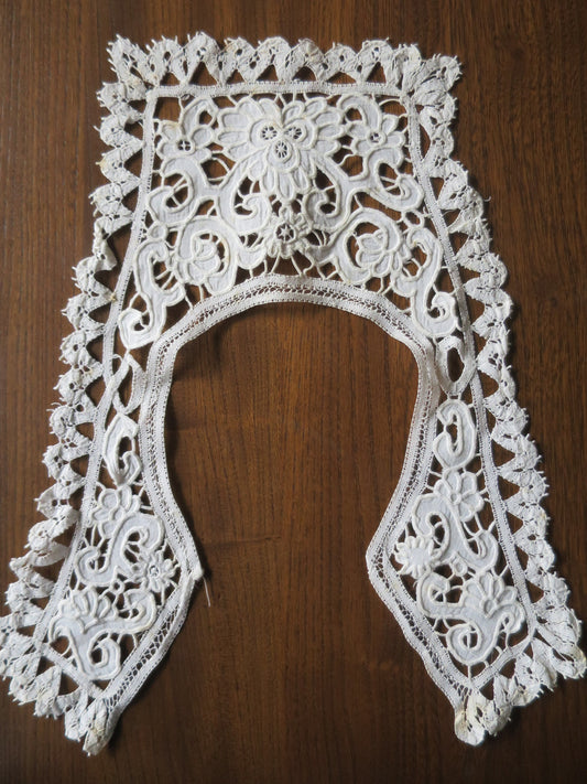 Antique Cutwork Hand Embroidered Collar