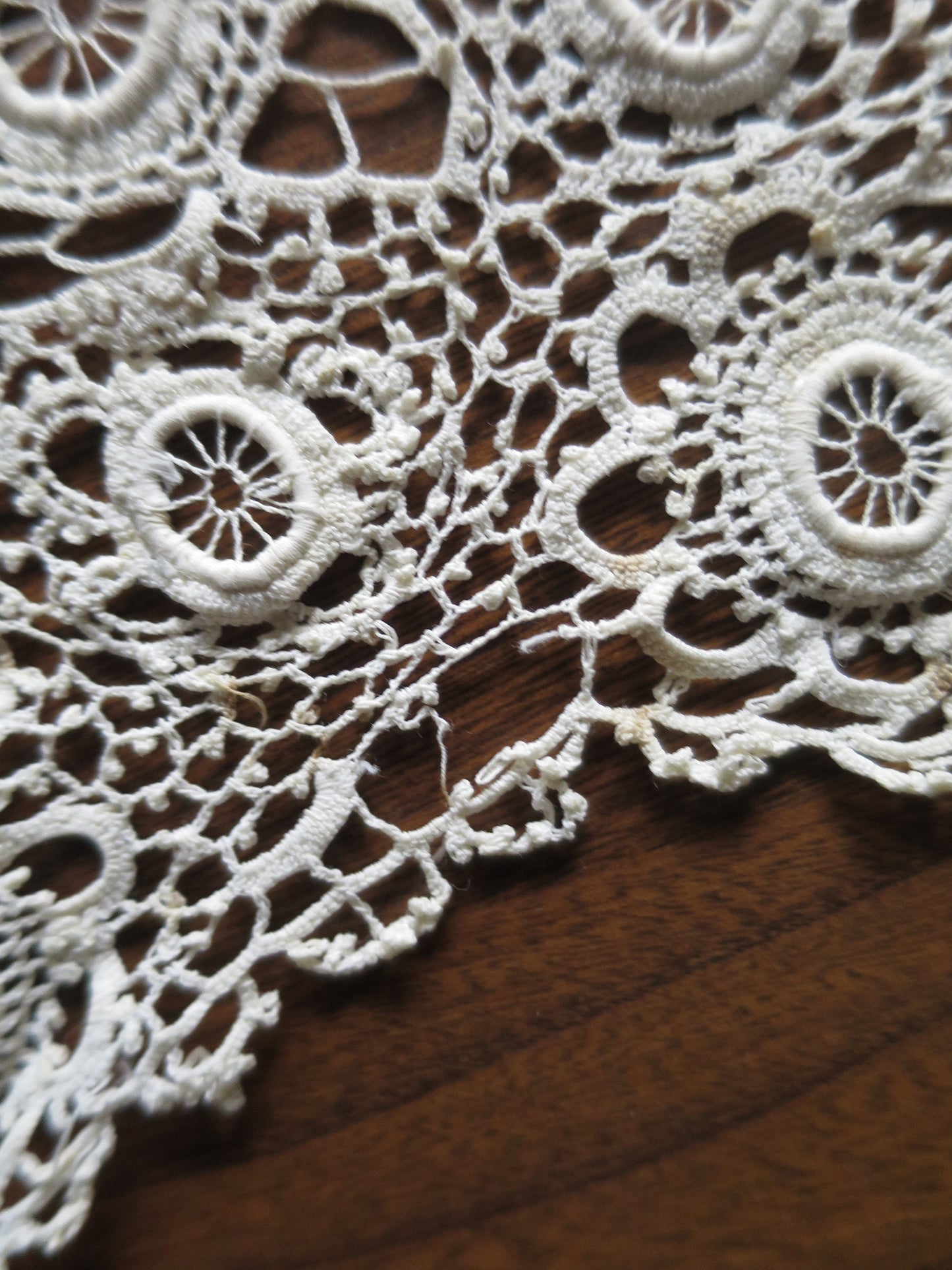 Antique Hand Crochet Lace Collar- 1840's