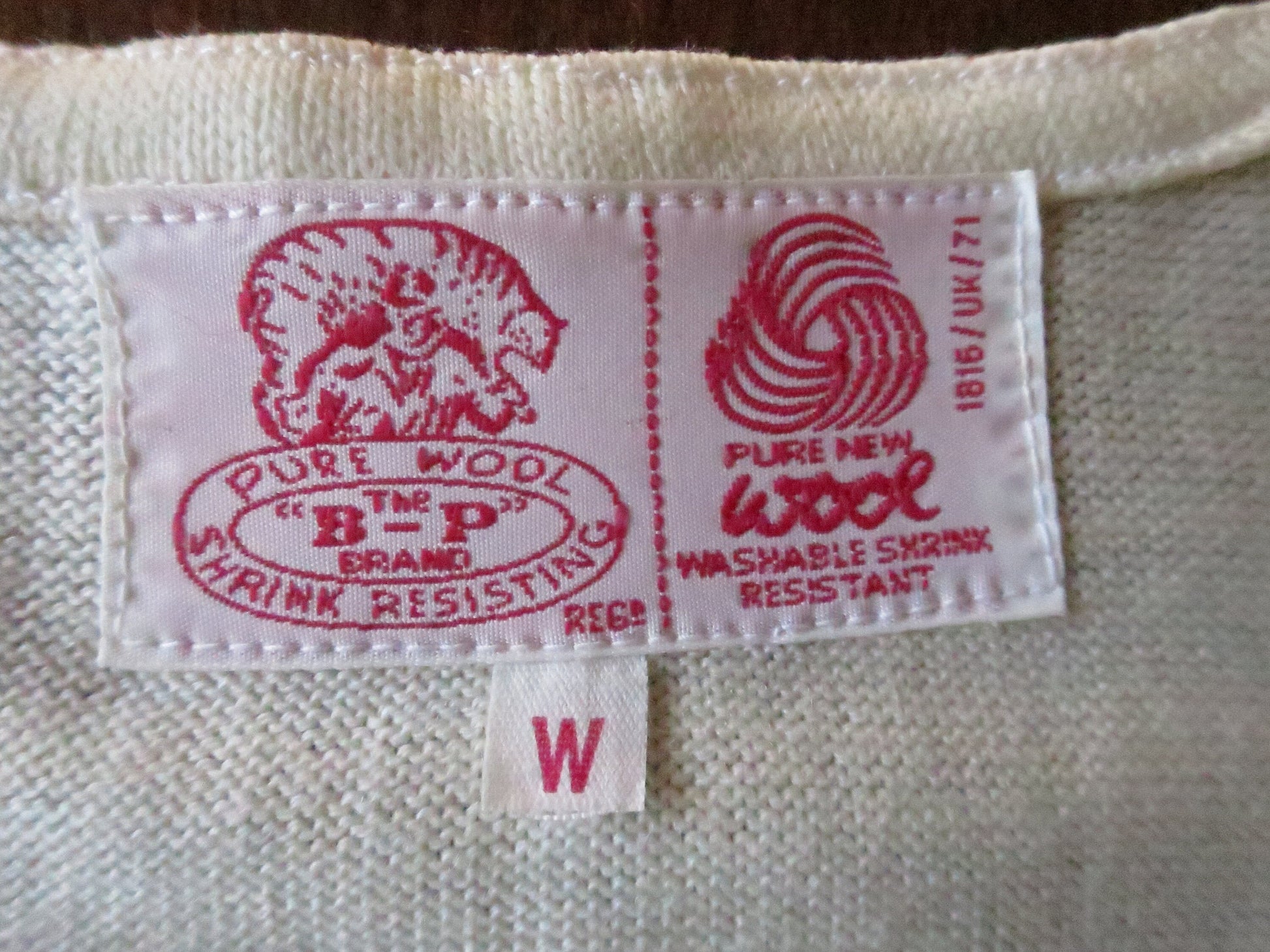 Vintage 1940's Unused 'The BP Brand' Pure New Wool Vest & Bloomers Set