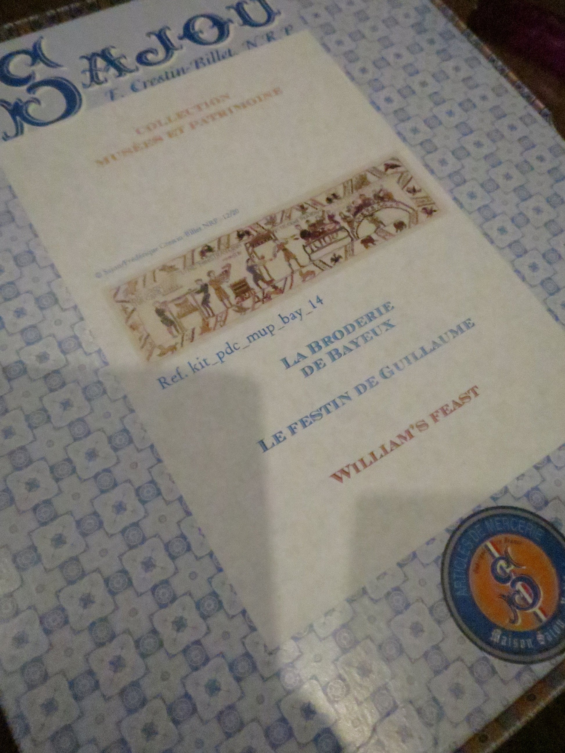 Sajou Museum & Heritage Bayeux Tapestry Embroidery Kit- Williams Feast