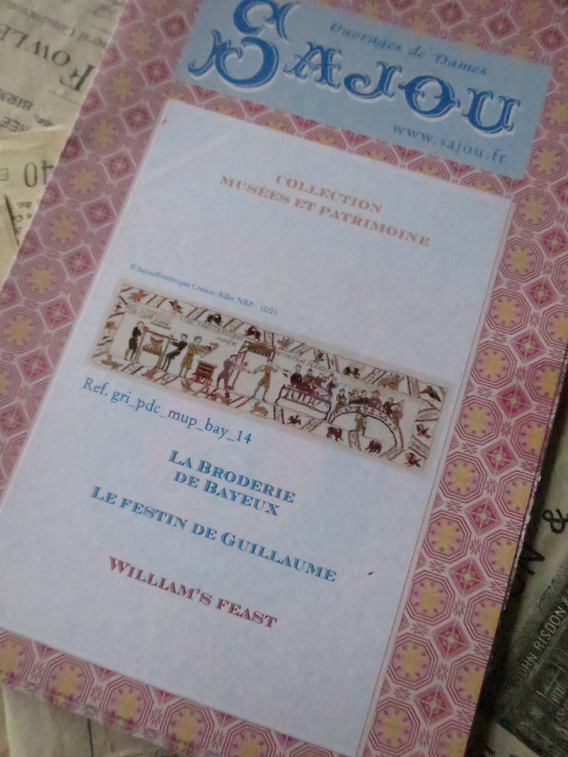 Sajou Museum & Heritage Bayeux Tapestry Embroidery Chart- Williams Feast