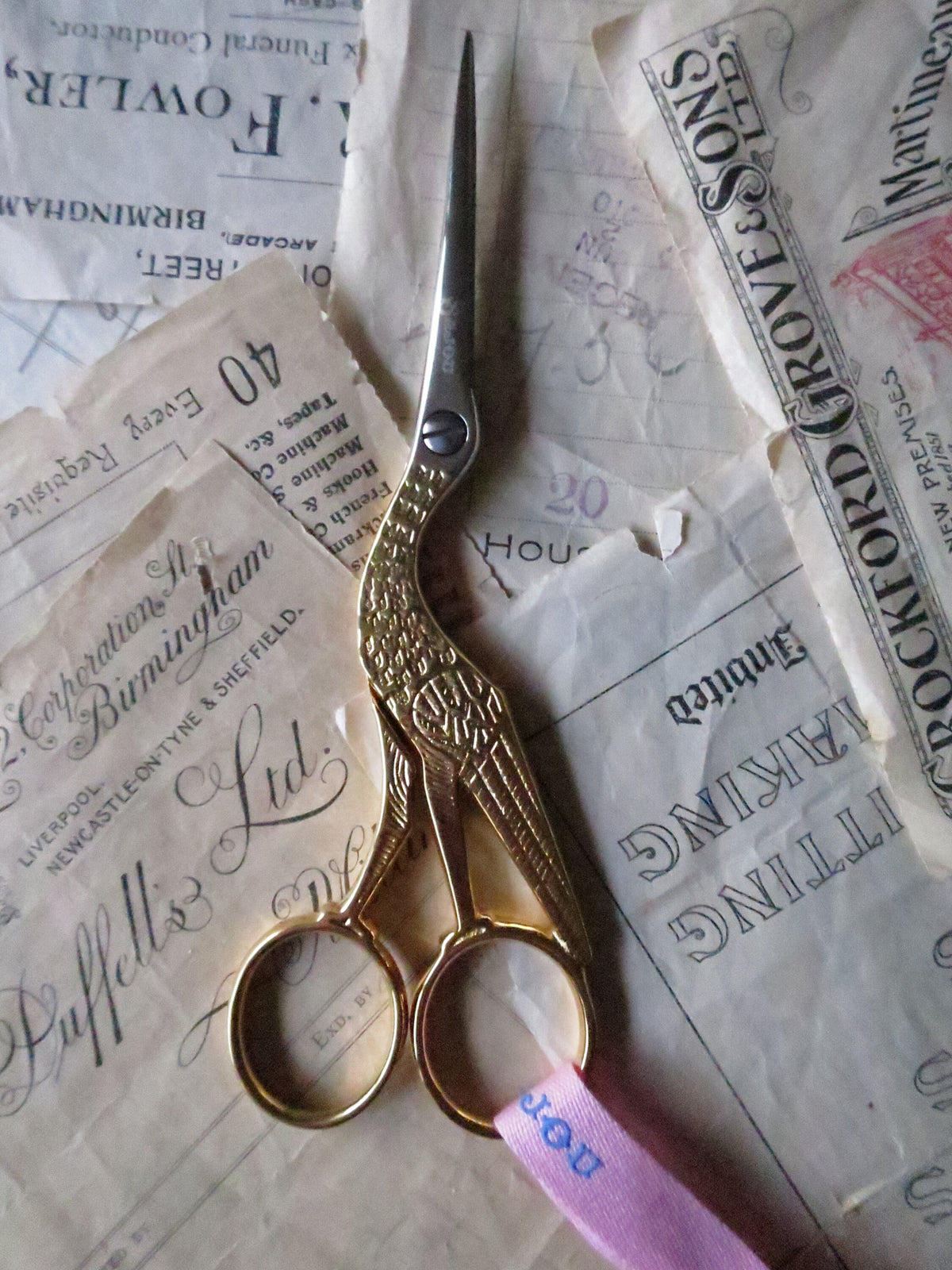 Sajou Large Gilded Stork Scissors