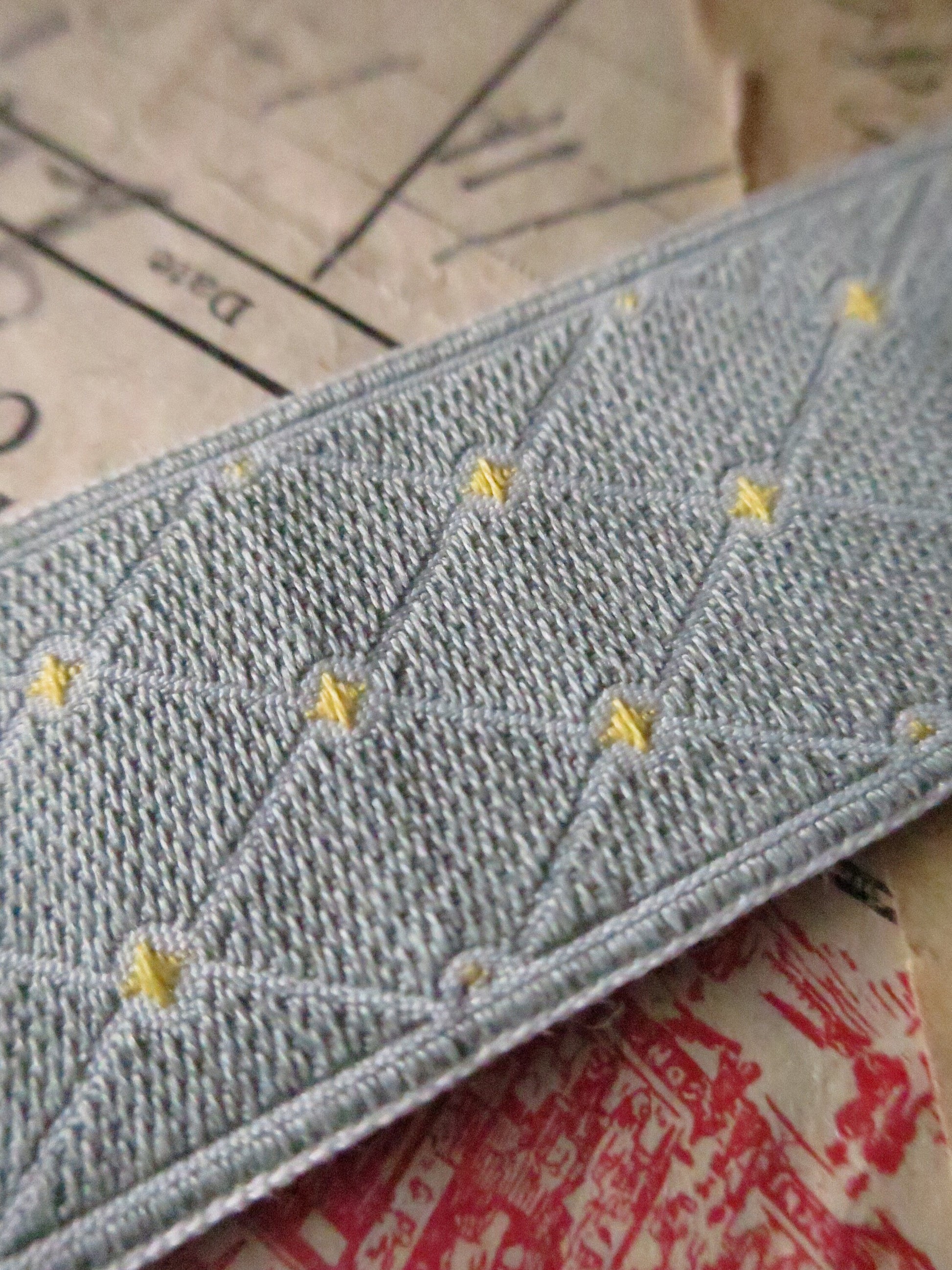 Classic Trellis- 25 mm Jacquard Woven Ribbon- Duck Egg Blue