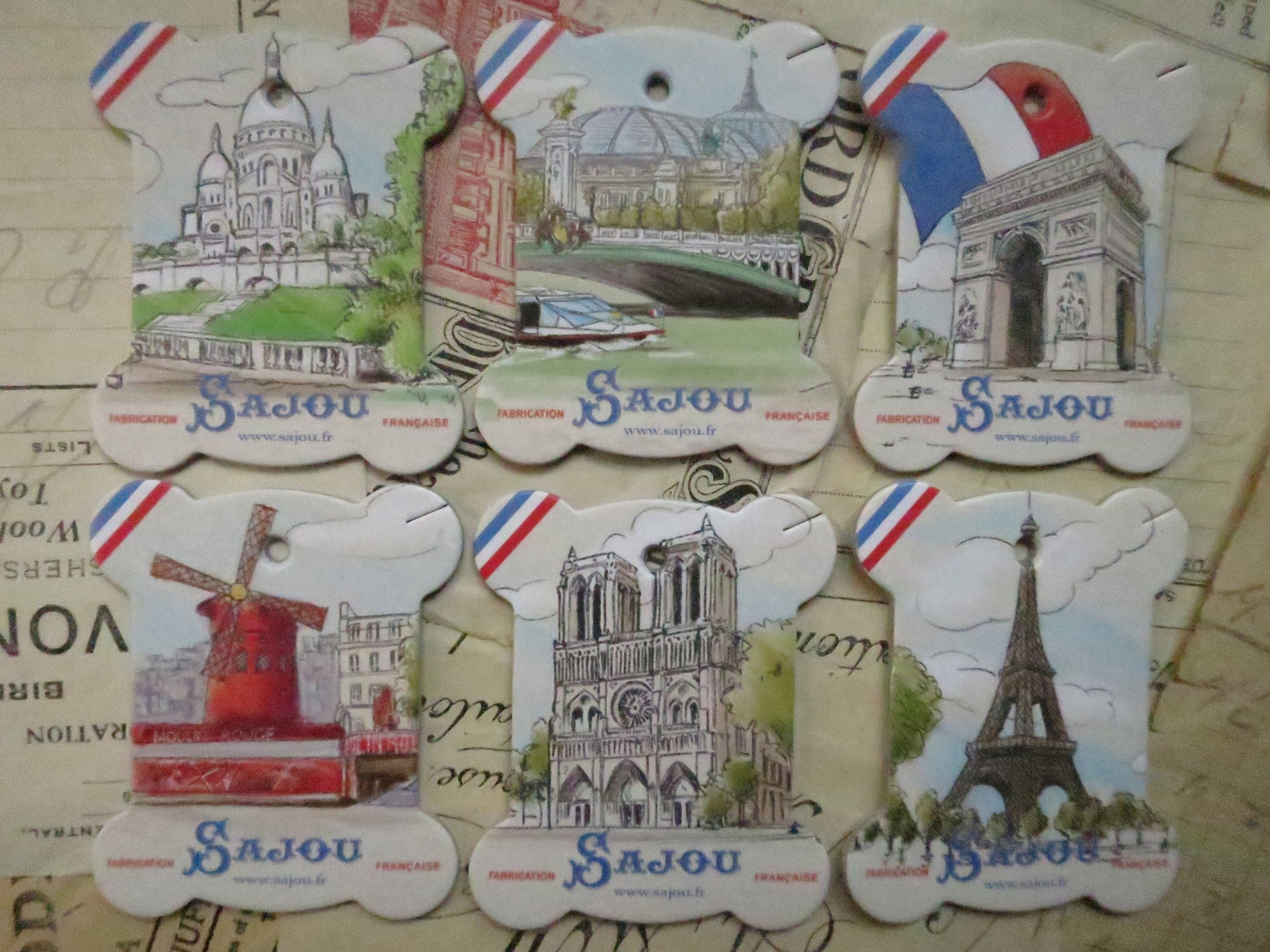Sajou Thread Card Winders- Views of Paris
