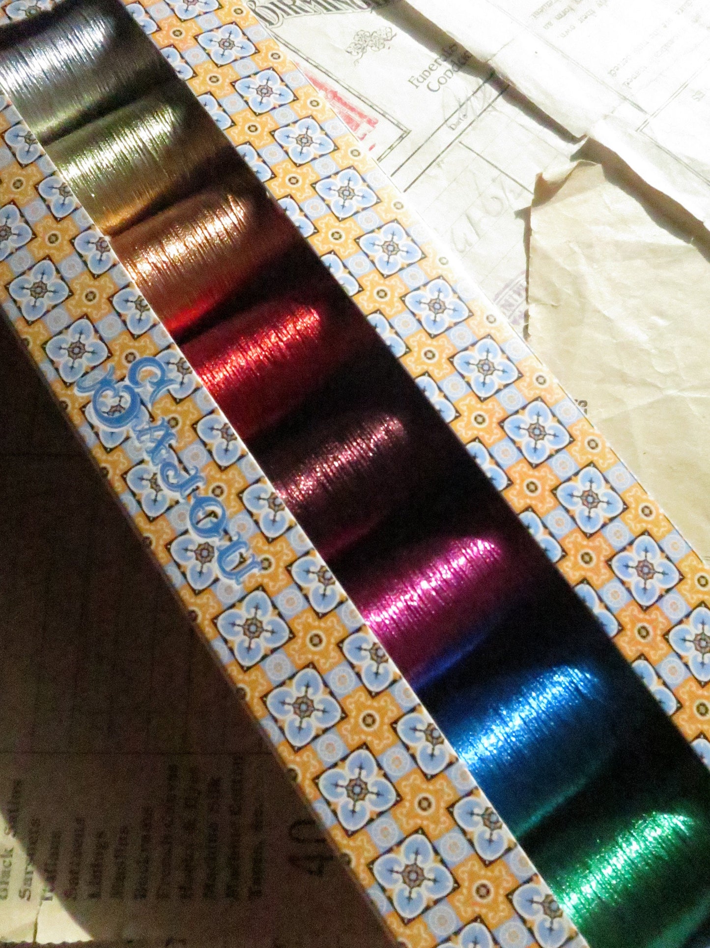 Sajou Metallic Thread/ Fil Metalise No.40 Thread Boxed Set- Favorite Colours
