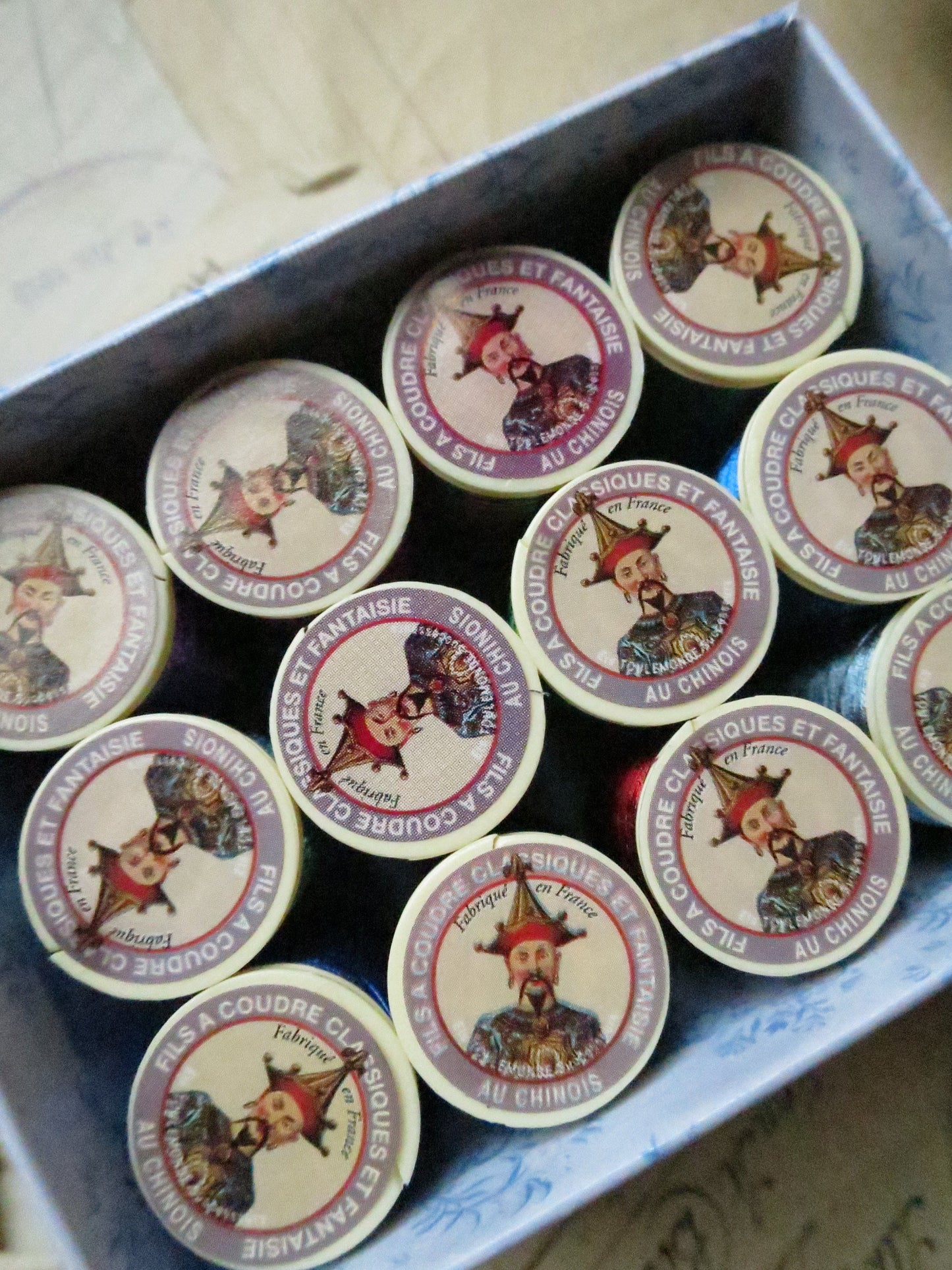 Sajou Boxed Set 12 Fil Metalise No.40 Metallic Thread- No.2 Bright Tones