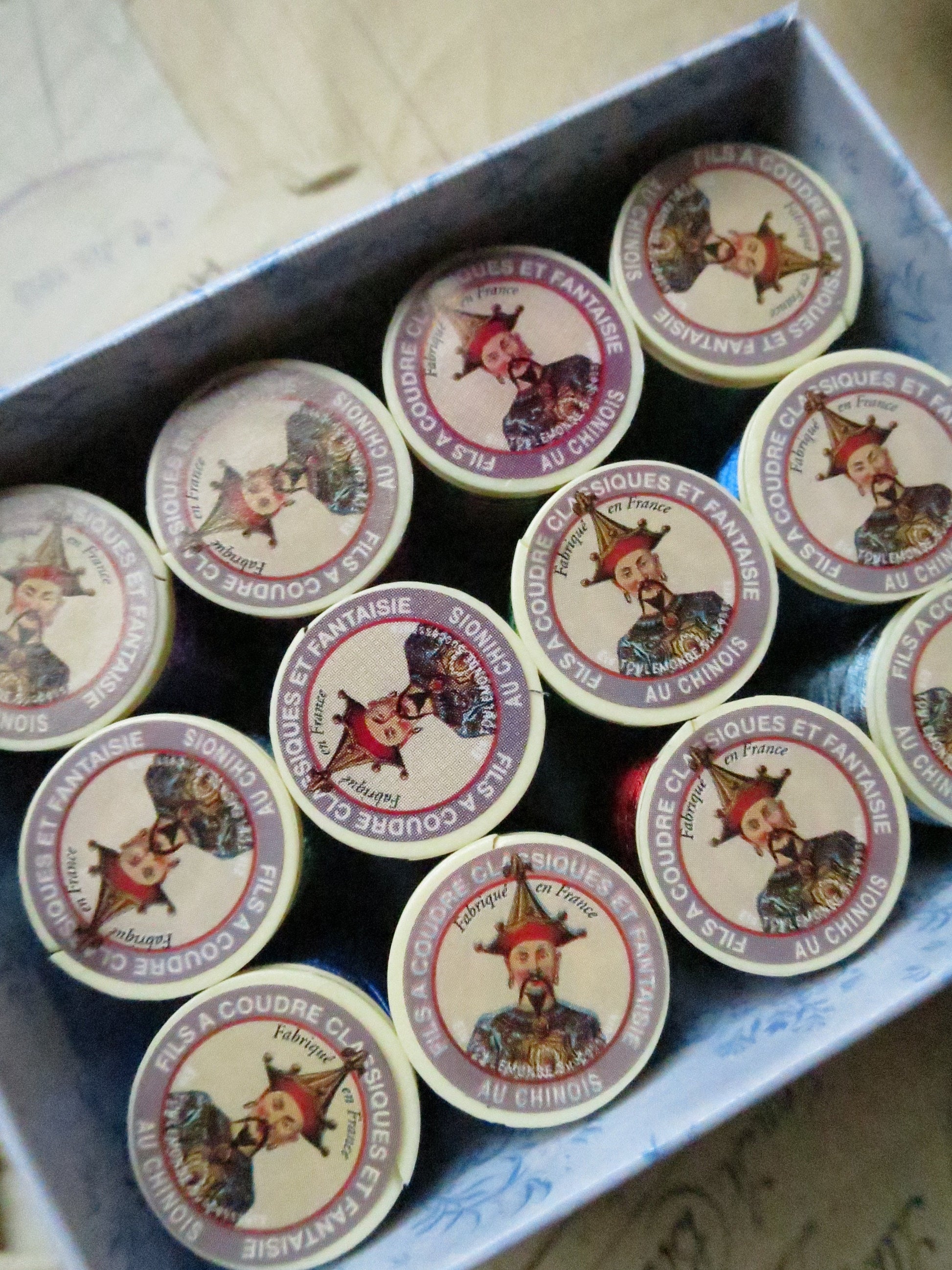 Sajou Boxed Set 12 Fil Metalise No.40 Metallic Thread- No.2 Bright Tones