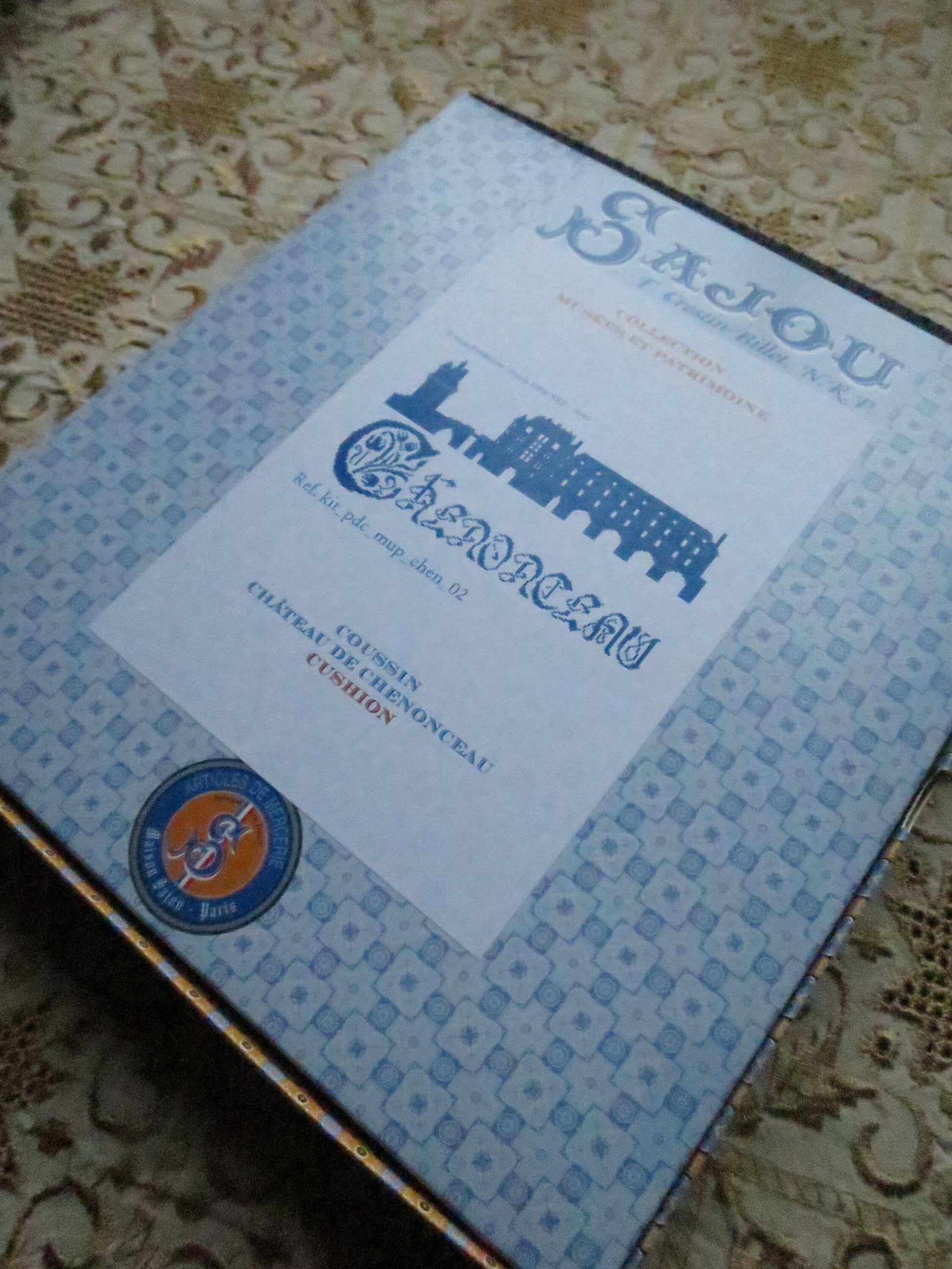 Sajou Cross Stitch Kit Cushion - Chenonceau Silhouette