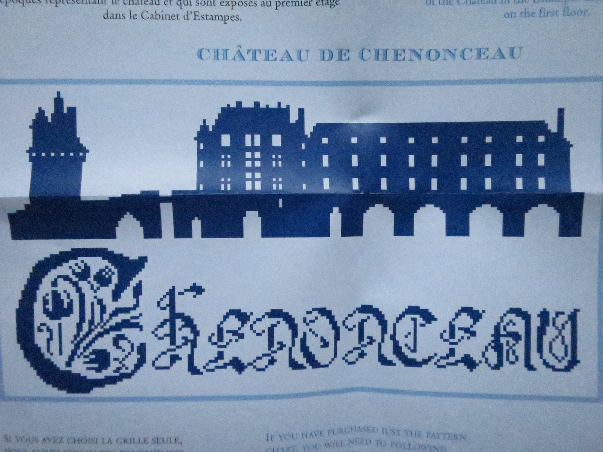 Sajou Cross Stitch Kit Cushion - Chenonceau Silhouette