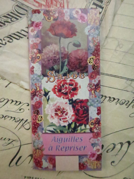 Sajou Booklet 6 Sharp Point Darning Needles- Flowers