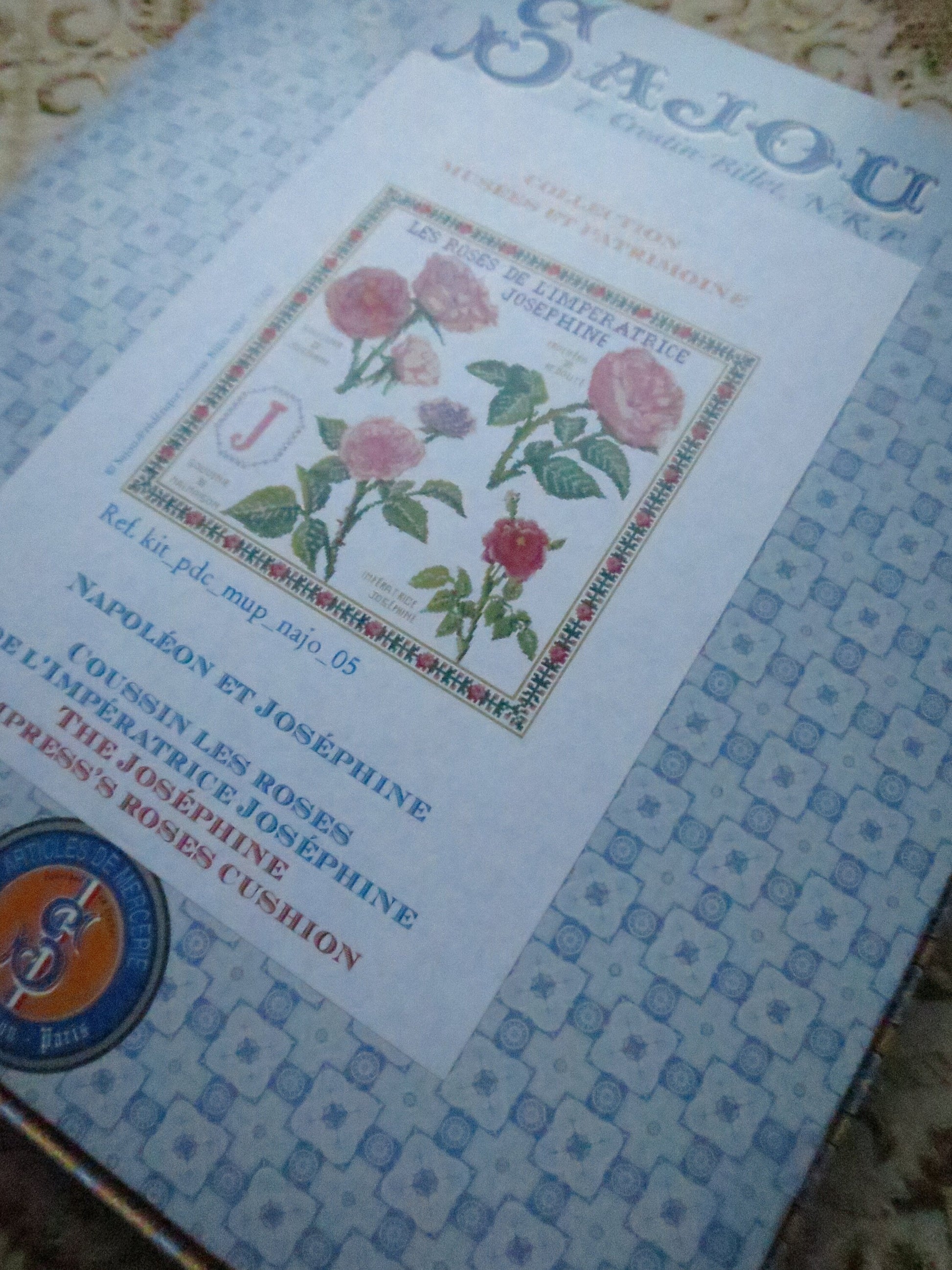 Sajou The Empress Josephine's Roses Cushion Cross Stitch Kit
