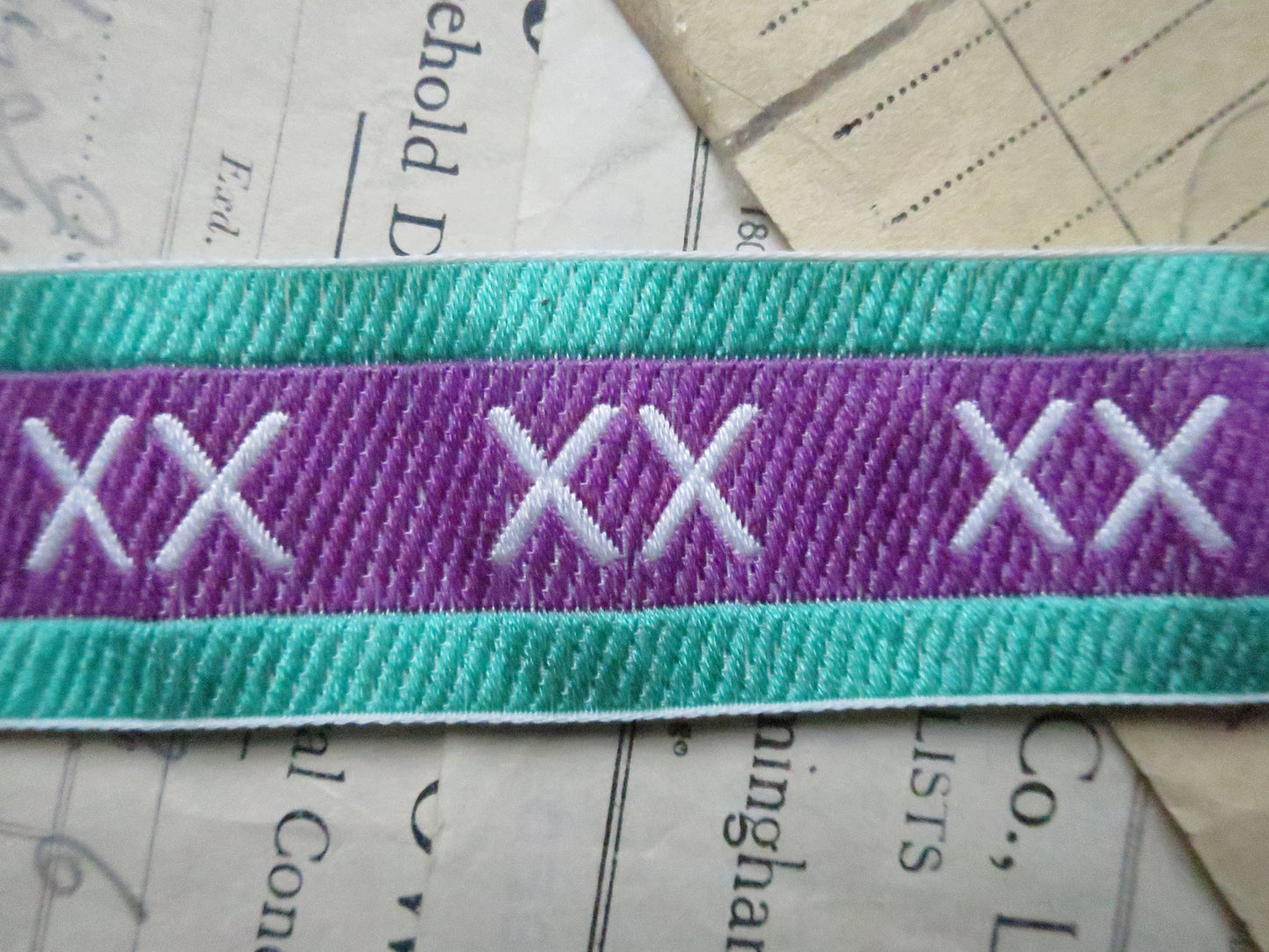 Suffragette XX 32 mm Jacquard Woven Ribbon