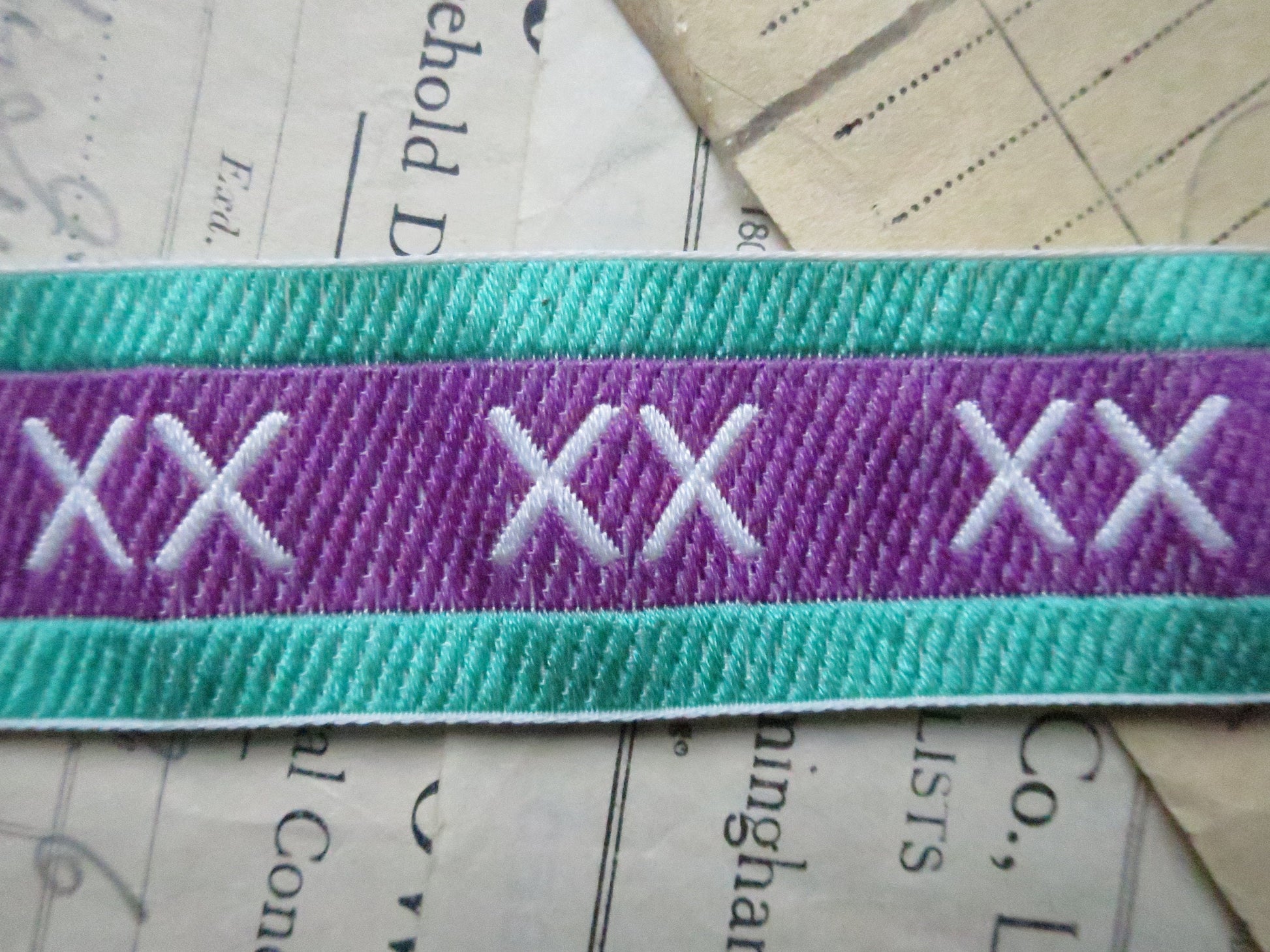 Suffragette XX 32 mm Jacquard Woven Ribbon