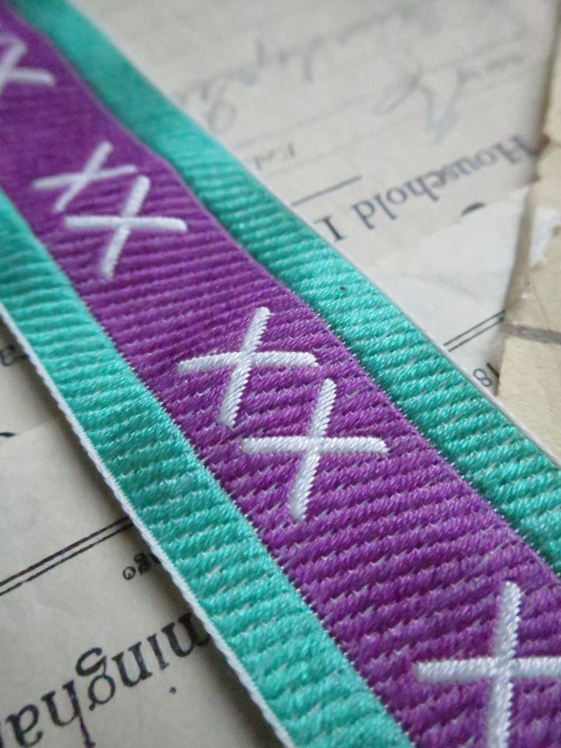 Suffragette XX 32 mm Jacquard Woven Ribbon