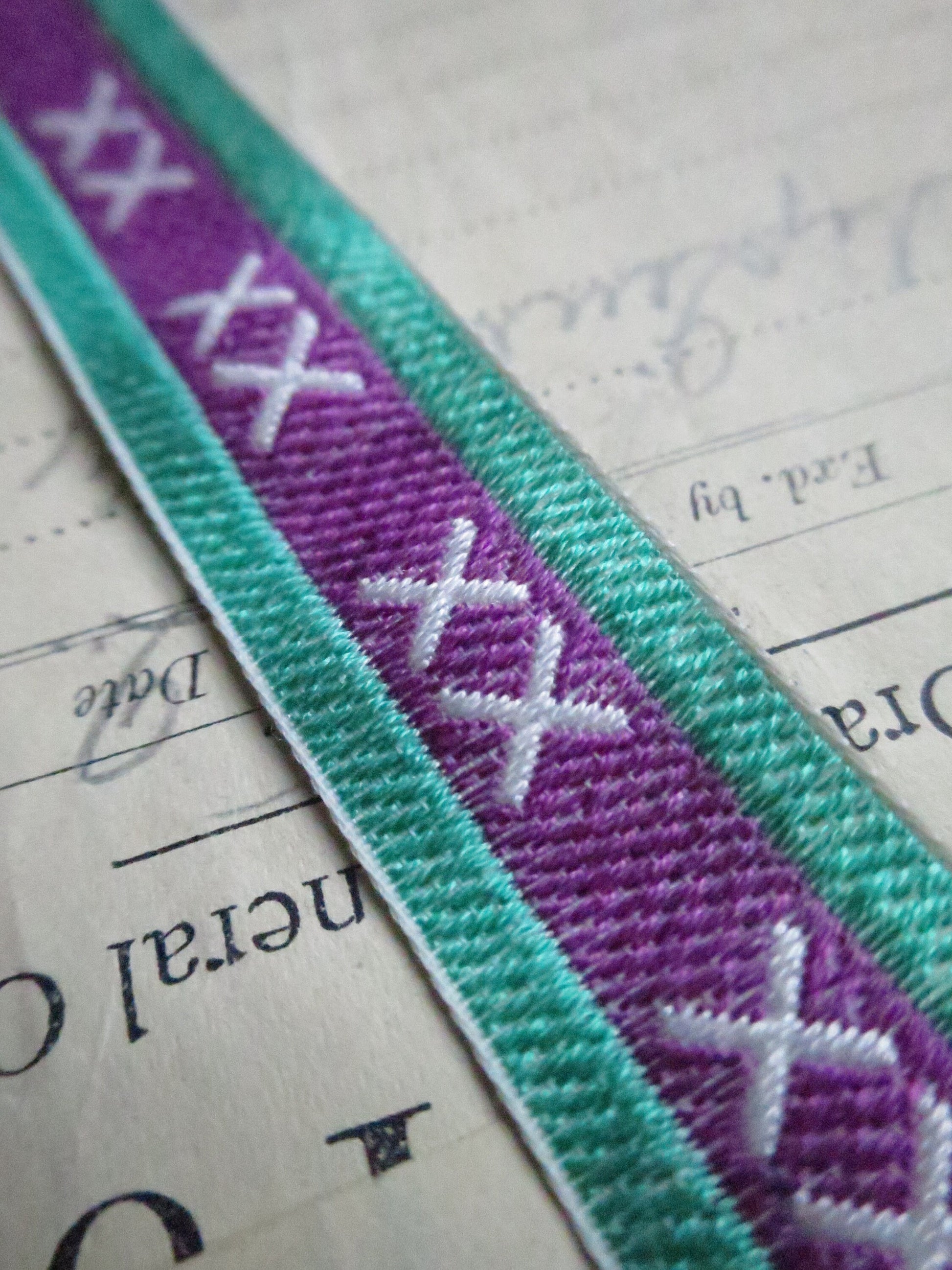 Suffragette XX 20 mm Jacquard Woven Ribbon