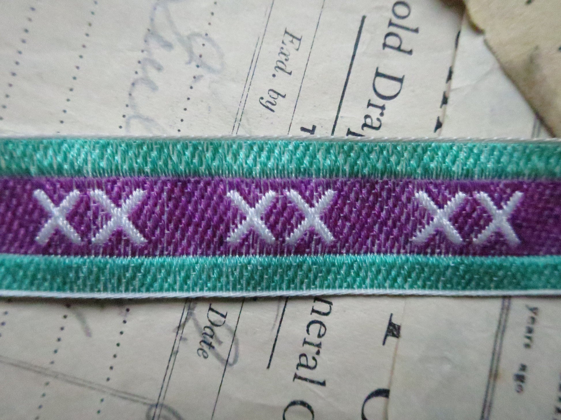 Suffragette XX 20 mm Jacquard Woven Ribbon