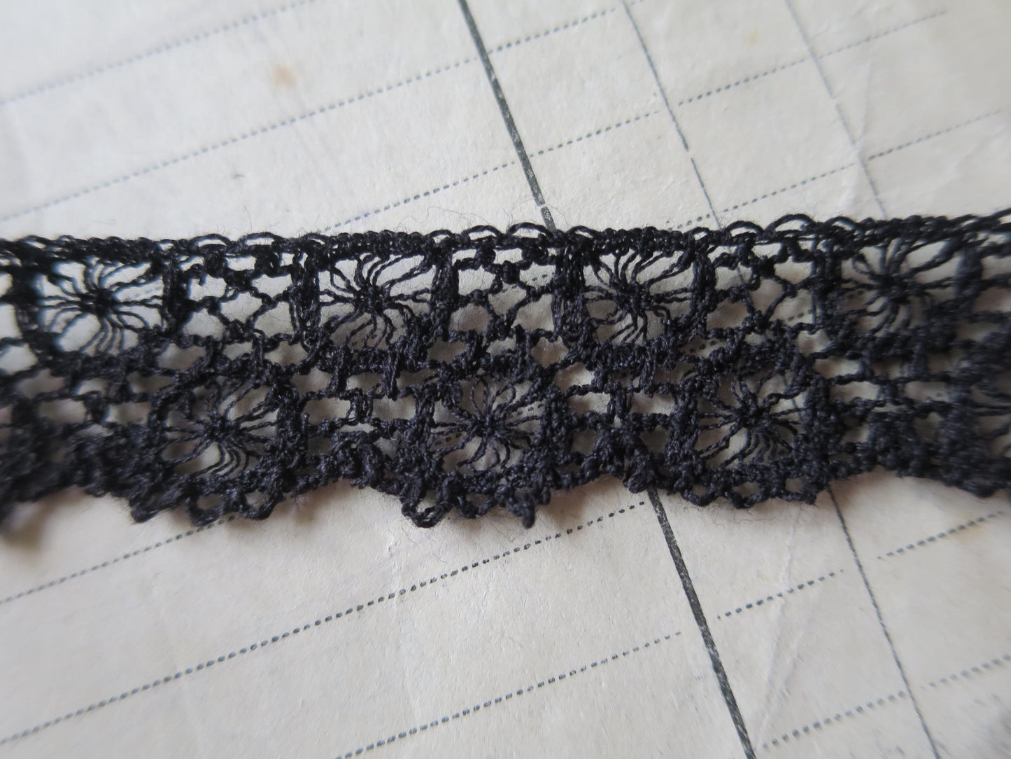 Black English Nottingham Lace- Broderie Anglaise/ Cutwork Circles- 1.7cm