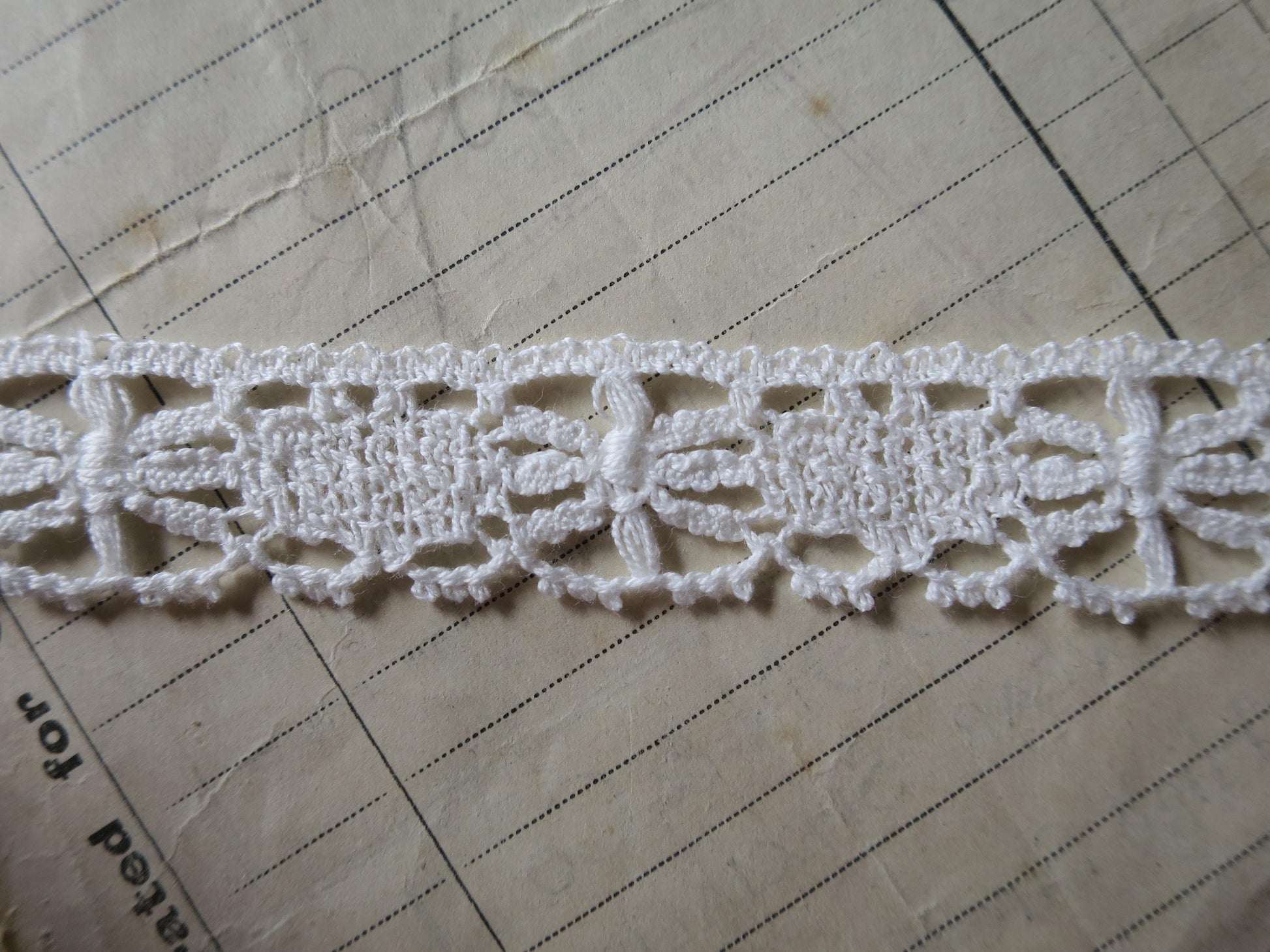 Off White English Nottingham Cluny Lace- Flowers & Cartouches- 1.8 cm