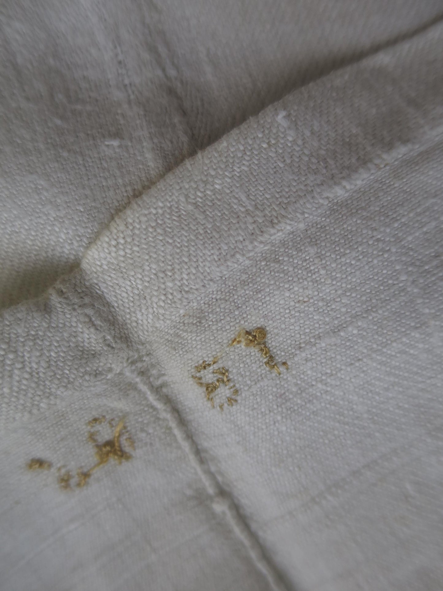 Antique Home Spun Hand Woven & Hand Sewn Linen Sheet- 1811