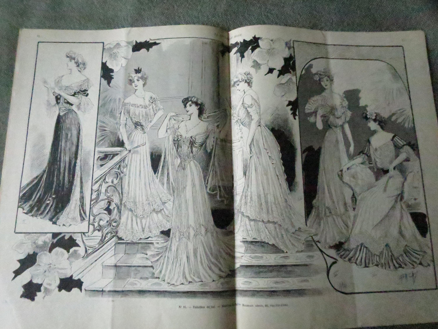 Antique Paris Fashions/ La Nouvelle Mode Magazine- February 1 1902- Original Pattern Included