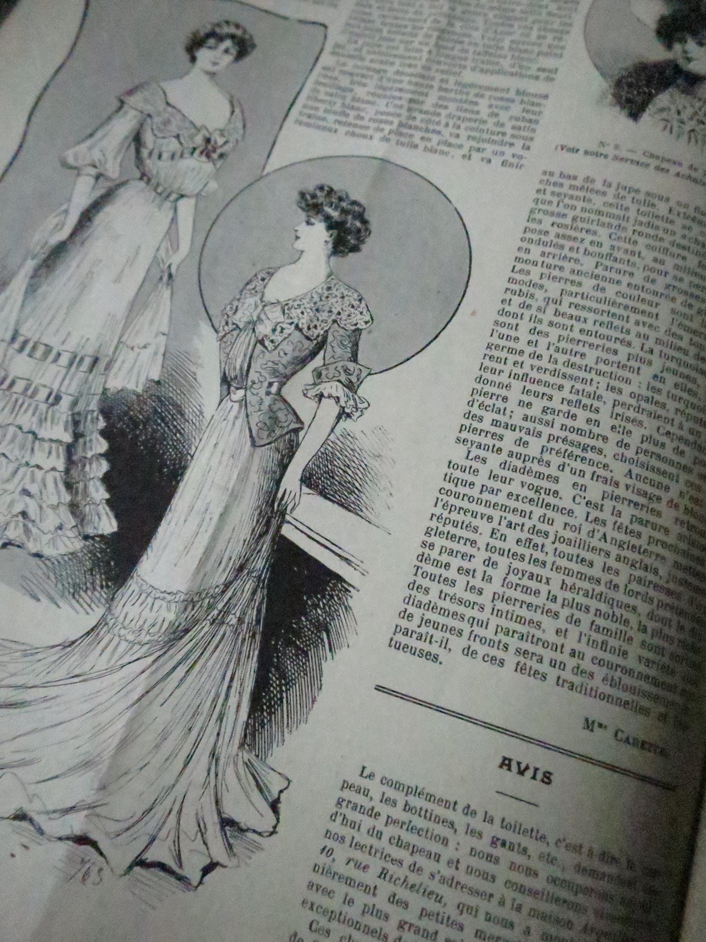 Antique Paris Fashions/ La Nouvelle Mode Magazine- February 1 1902- Original Pattern Included