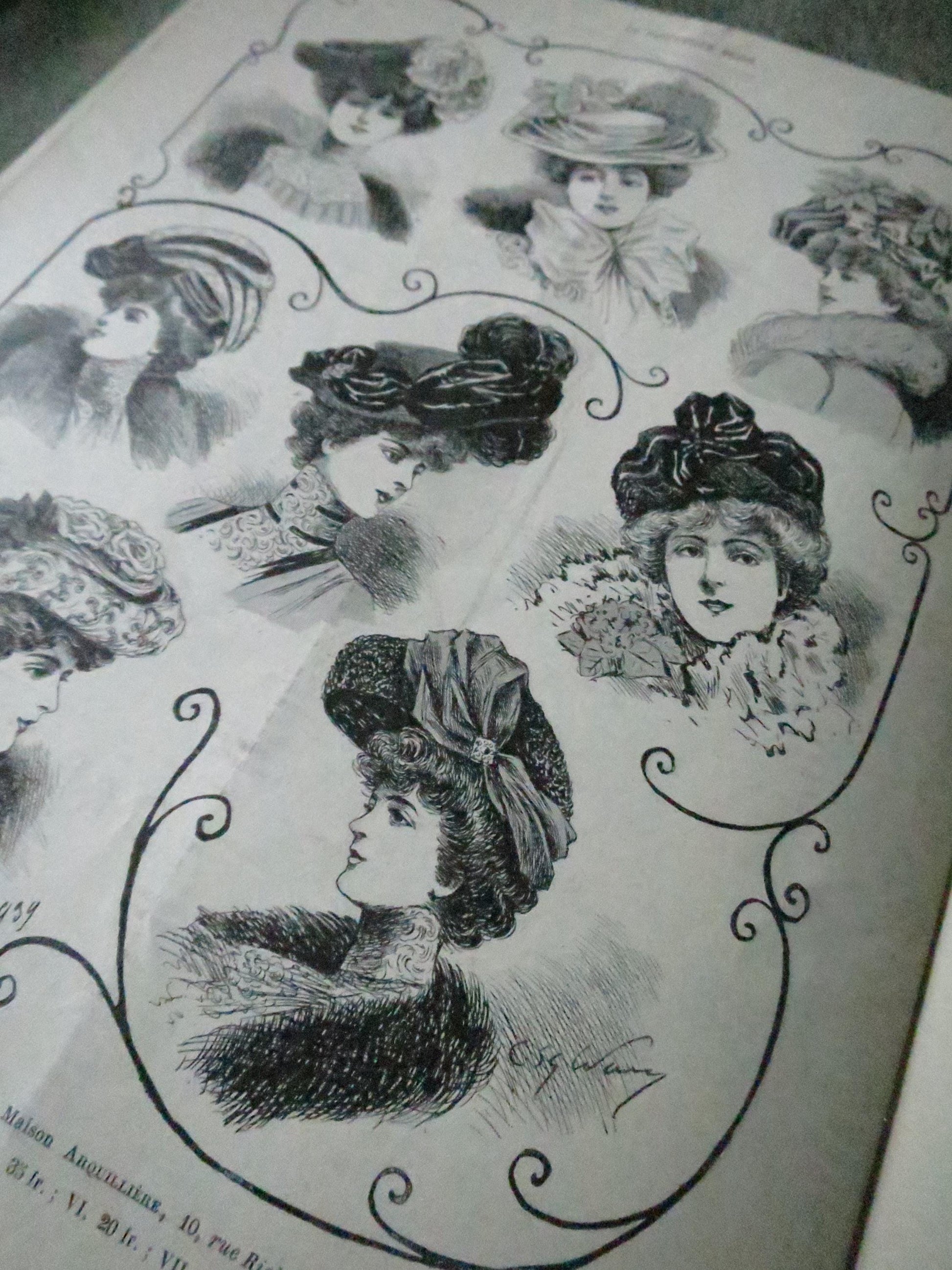 Antique Paris Fashions/ La Nouvelle Mode Magazine- February 8 1902