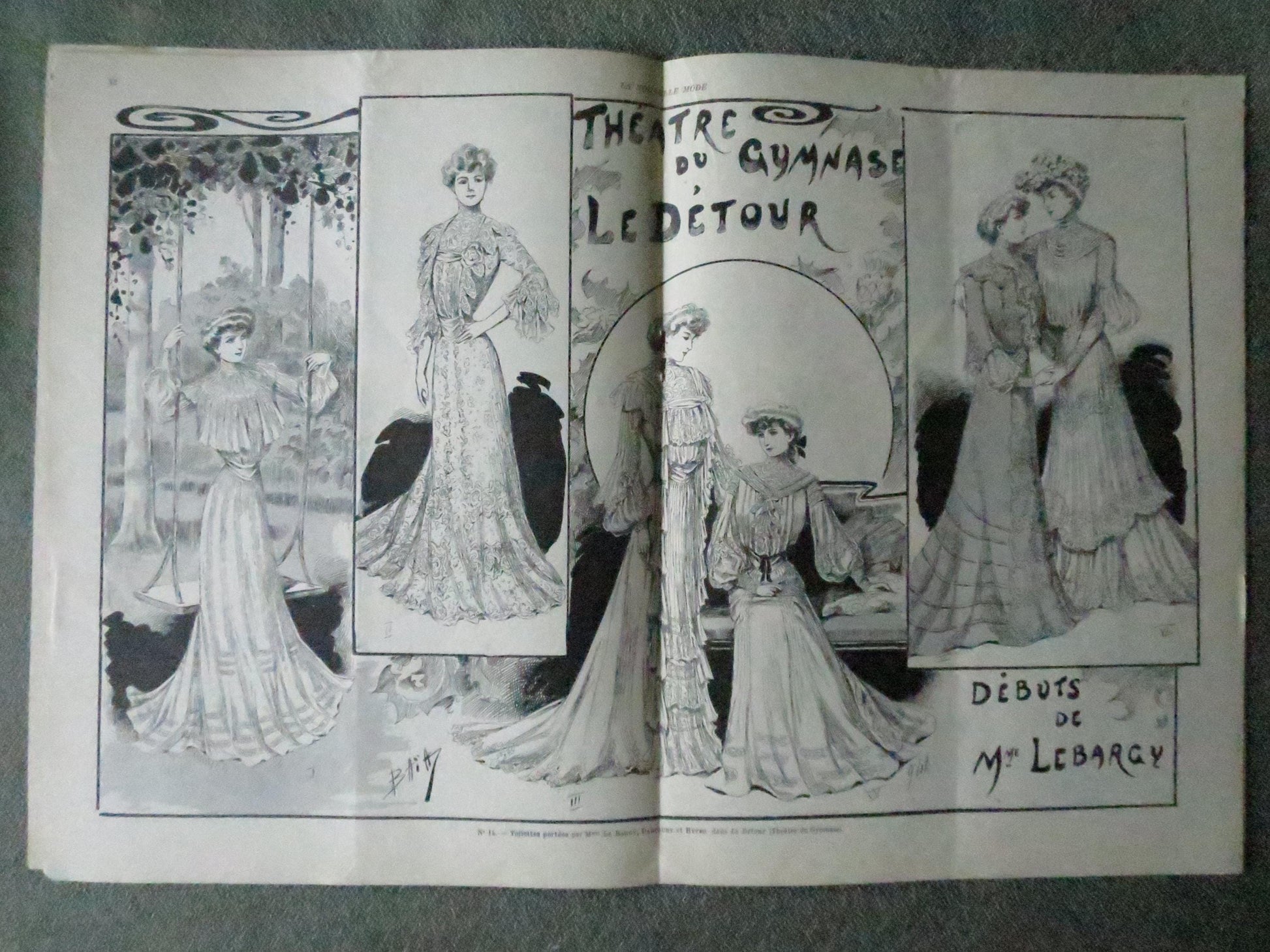 Antique Paris Fashions/ La Nouvelle Mode Magazine- February 8 1902