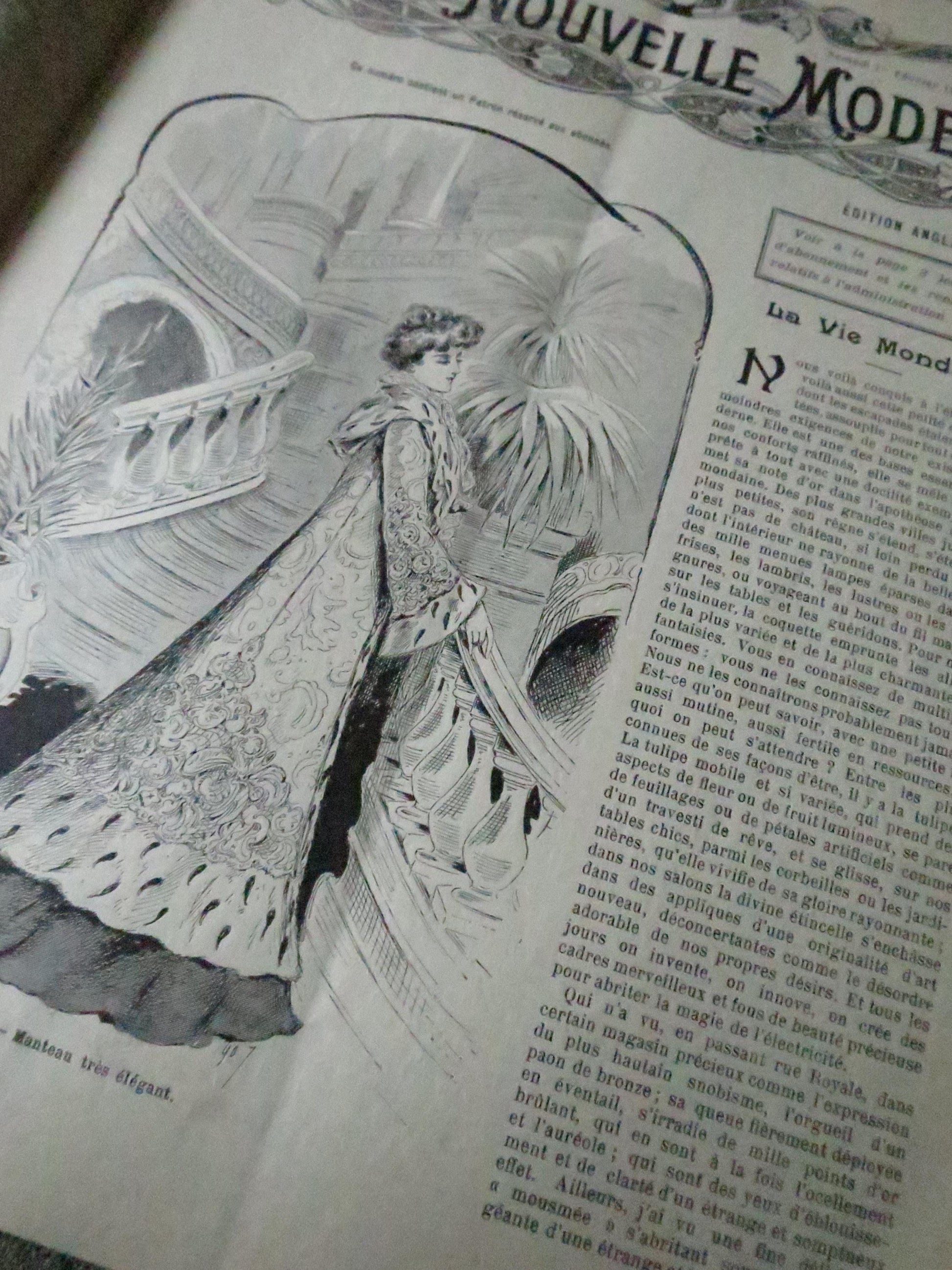 Antique Paris Fashions/ La Nouvelle Mode Magazine- February 1 1902- Original Pattern Included
