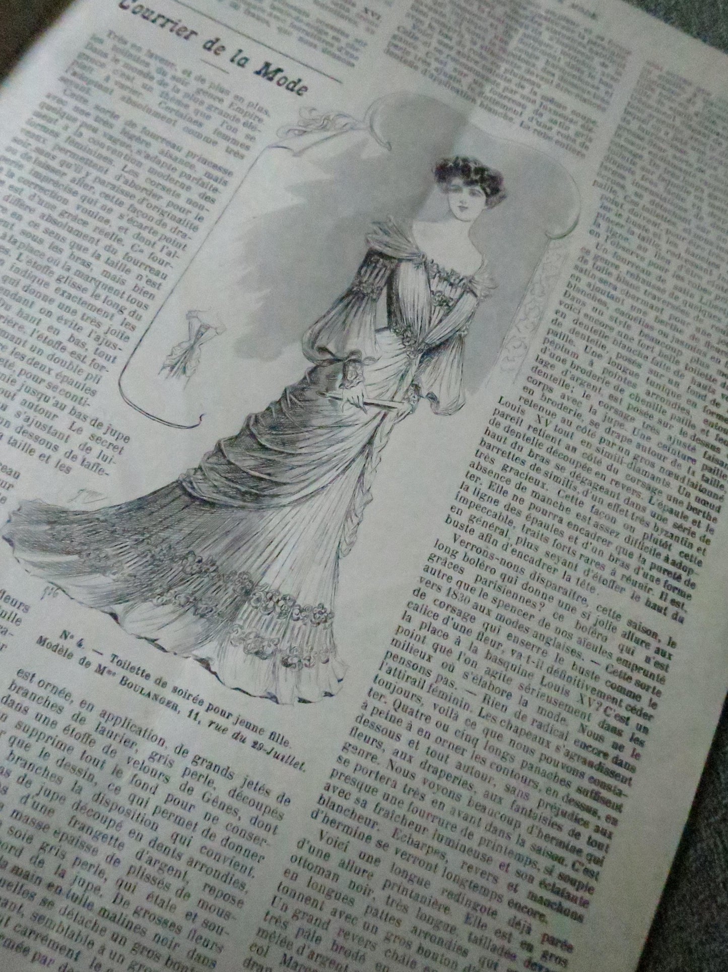 Antique Paris Fashions/ La Nouvelle Mode Magazine- February 8 1902