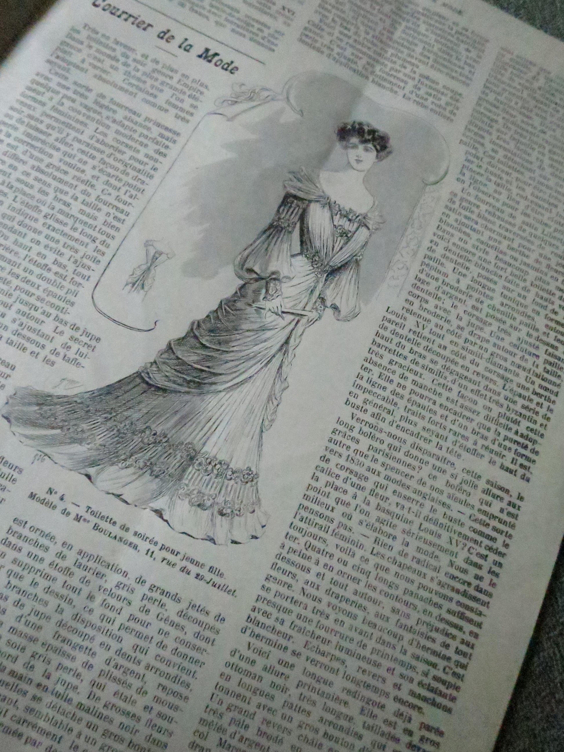 Antique Paris Fashions/ La Nouvelle Mode Magazine- February 8 1902