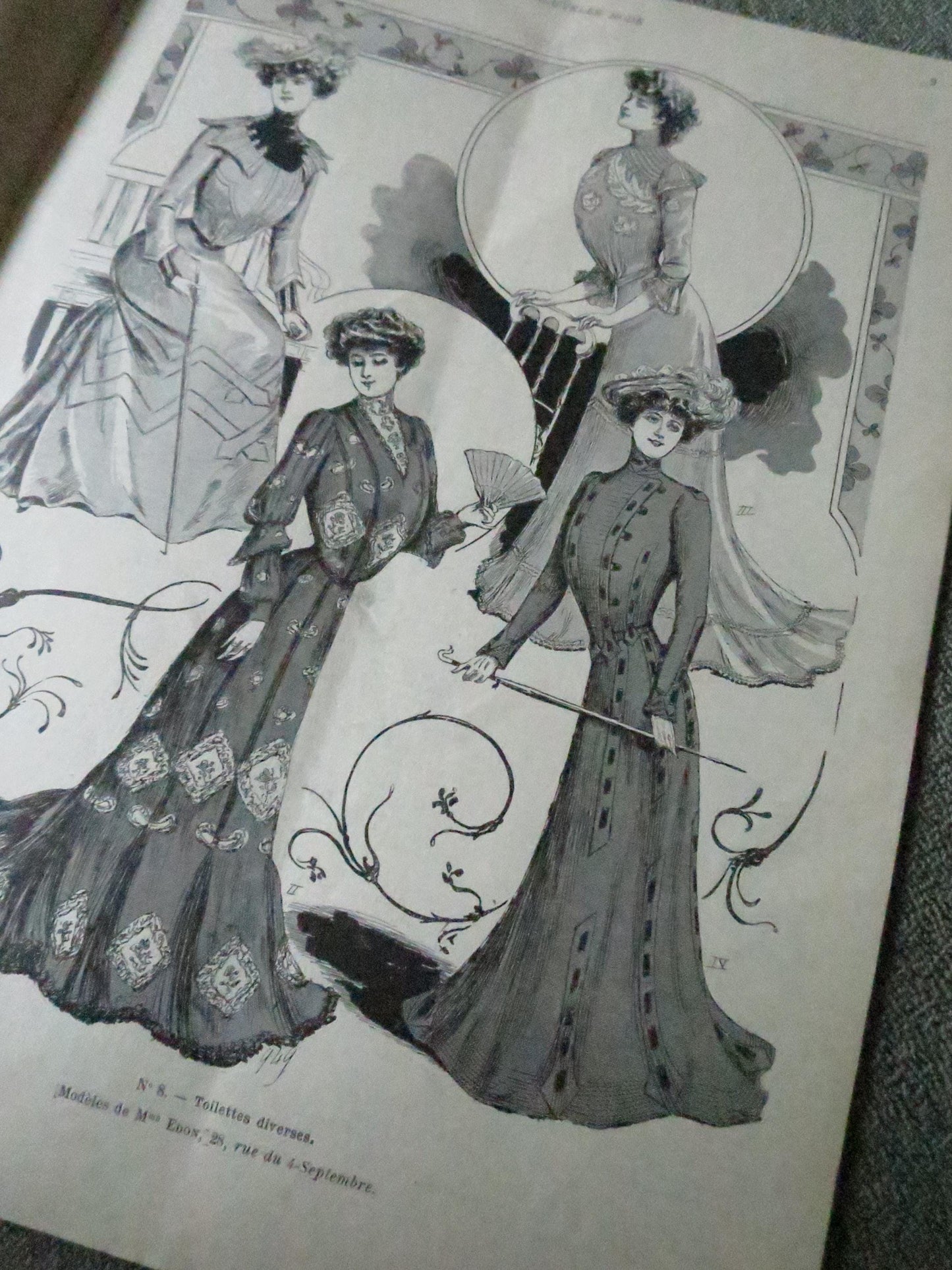 Antique Paris Fashions/ La Nouvelle Mode Magazine- February 8 1902