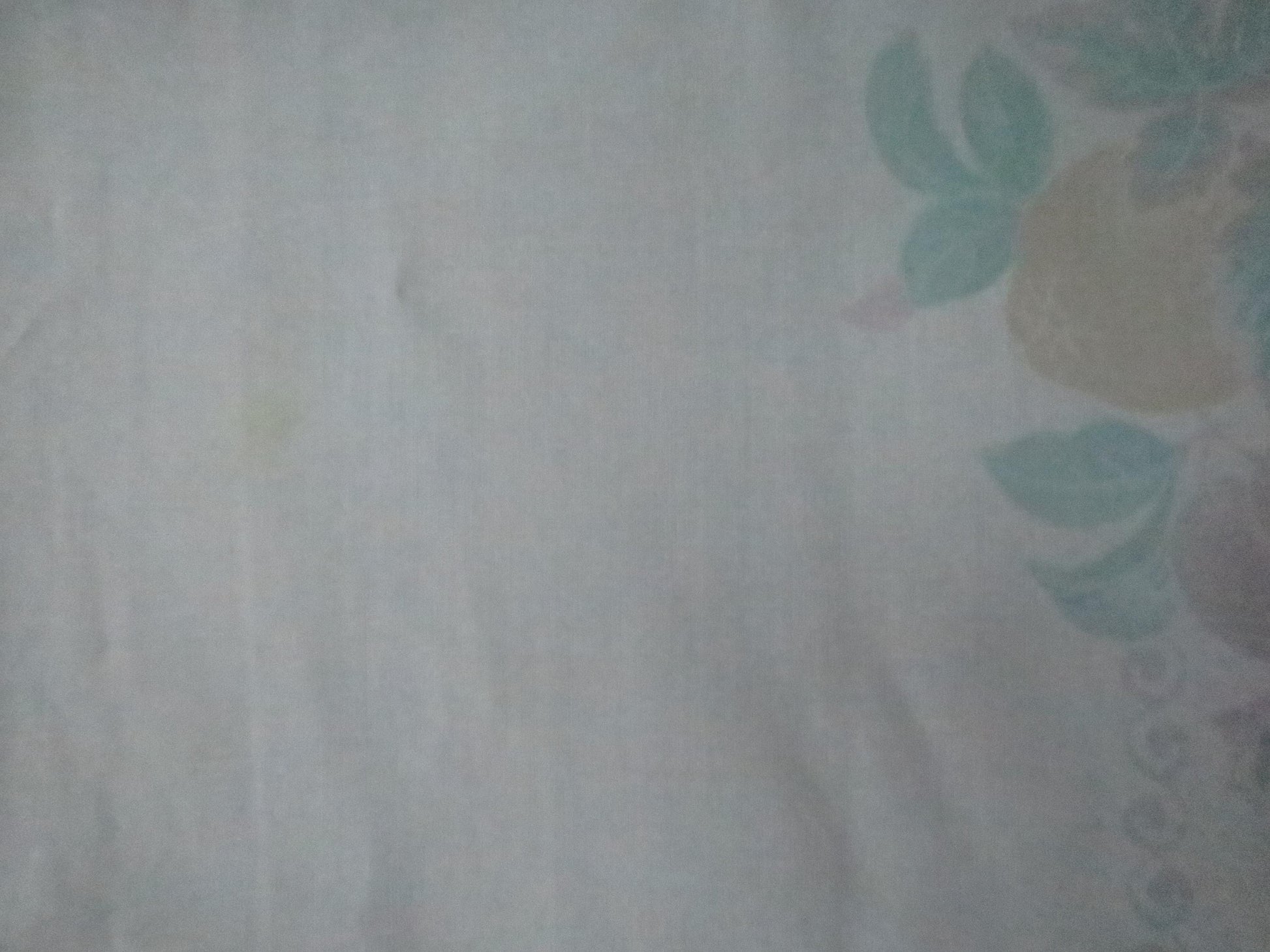 Vintage Hand Painted Irish Linen Damask Table Cloth- Fruits- 187 x 227 cm/ 73.5 x 89.5 "