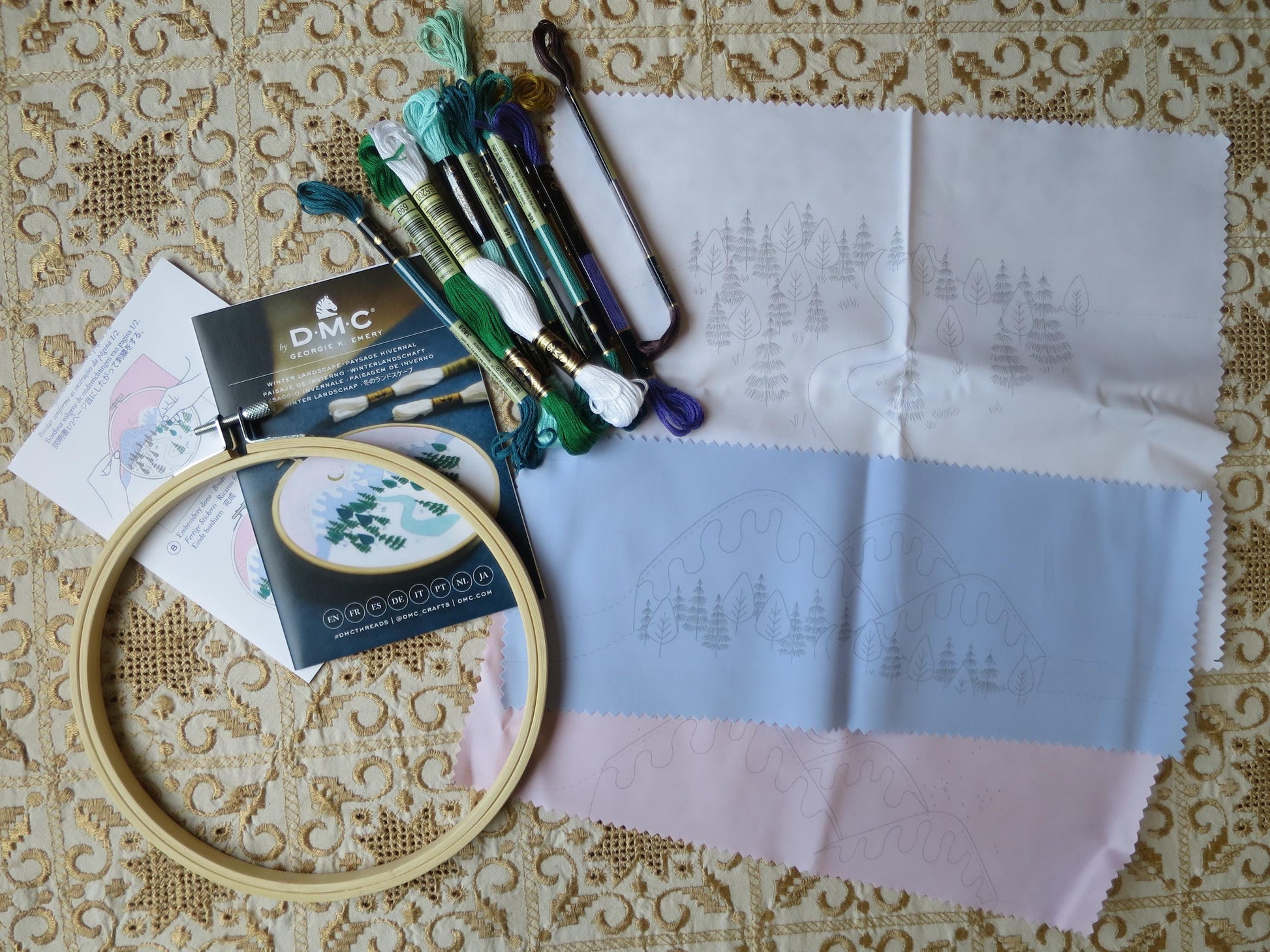 Winter Landscape Embroidery Kit -Georgie K. Emery