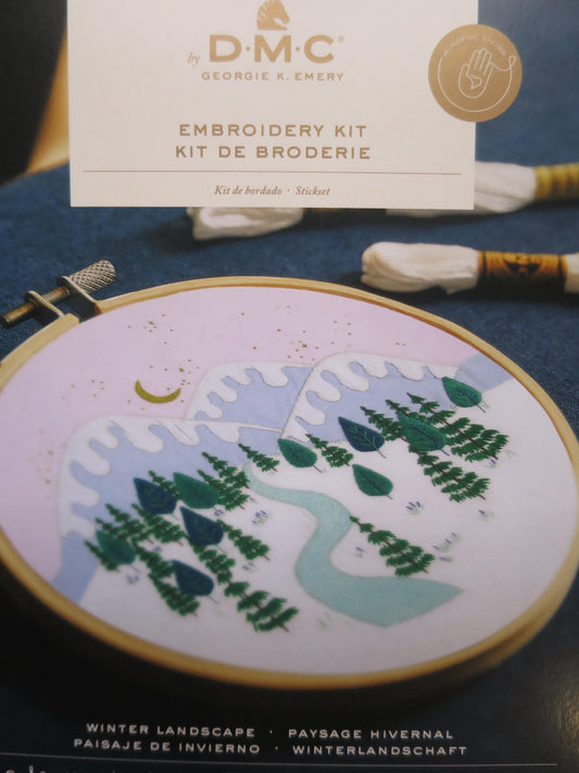 Winter Landscape Embroidery Kit -Georgie K. Emery
