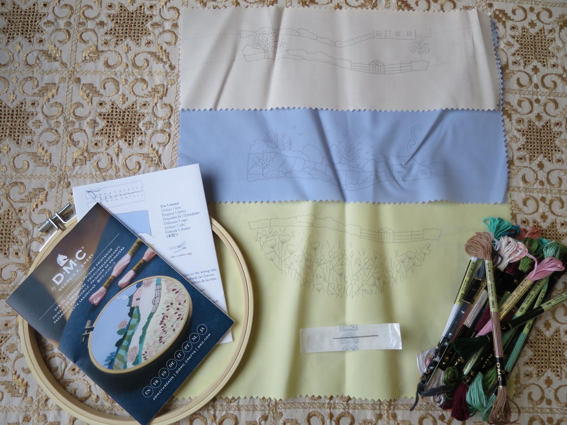 Spring Landscape Embroidery Kit -Georgie K. Emery