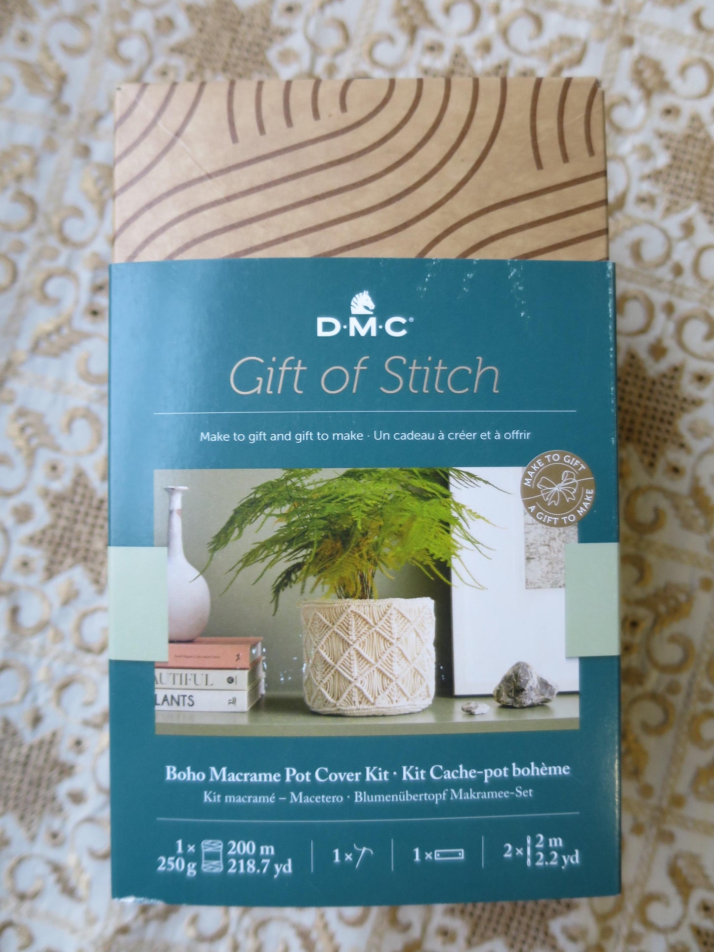 Boho Pot Cover Macrame Kit- The Gift of Stitch DMC