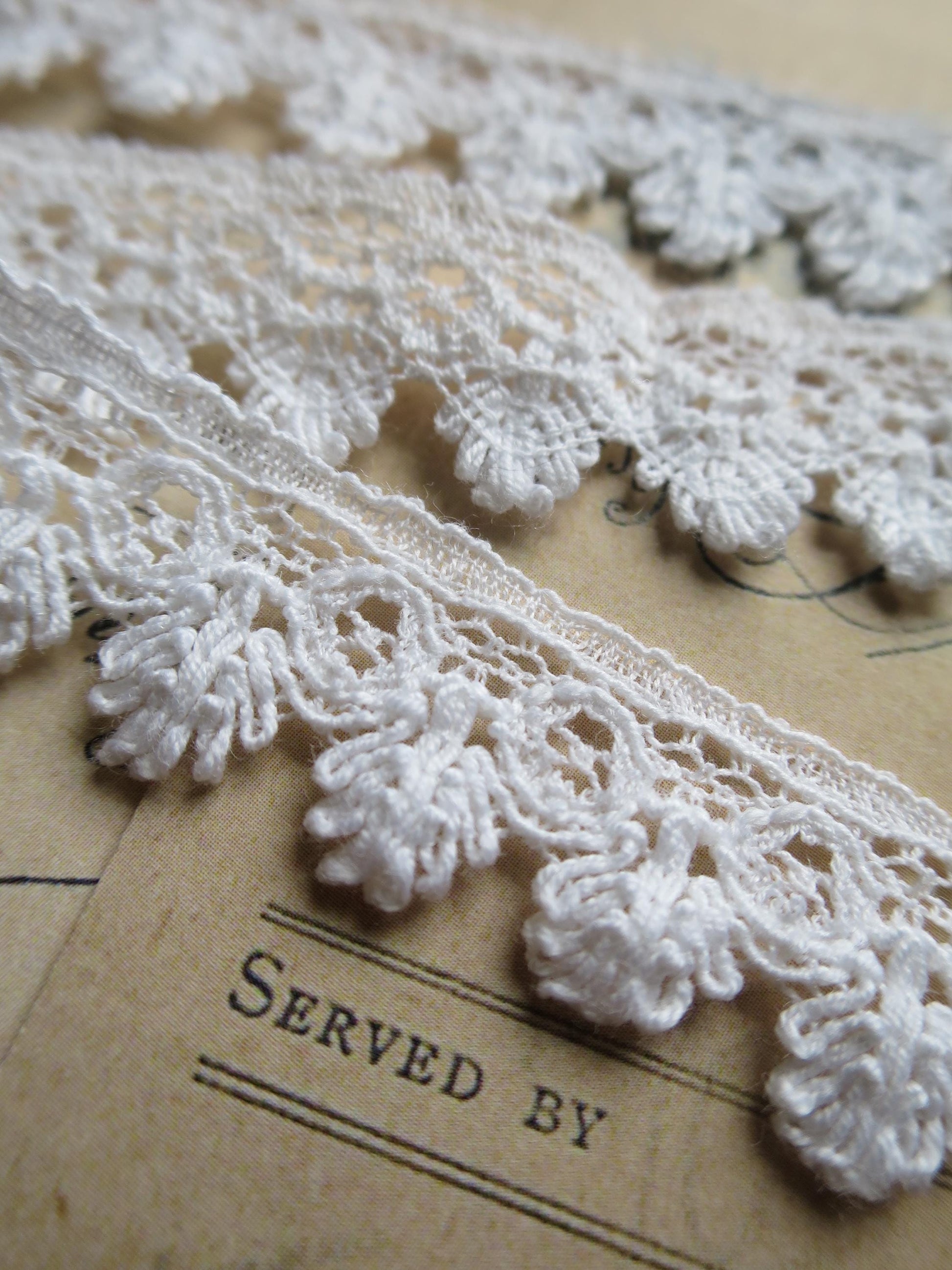 English Nottingham Lace- Bucks Fans- 1.8 cm