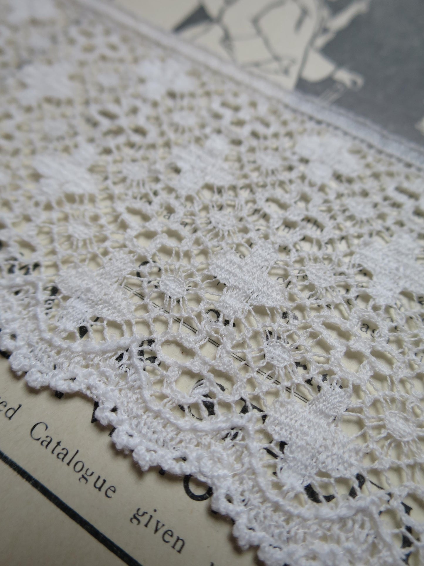Off White English Nottingham Lace- Liturgical Ecclesiastical- Cutwork- 5.5 cm