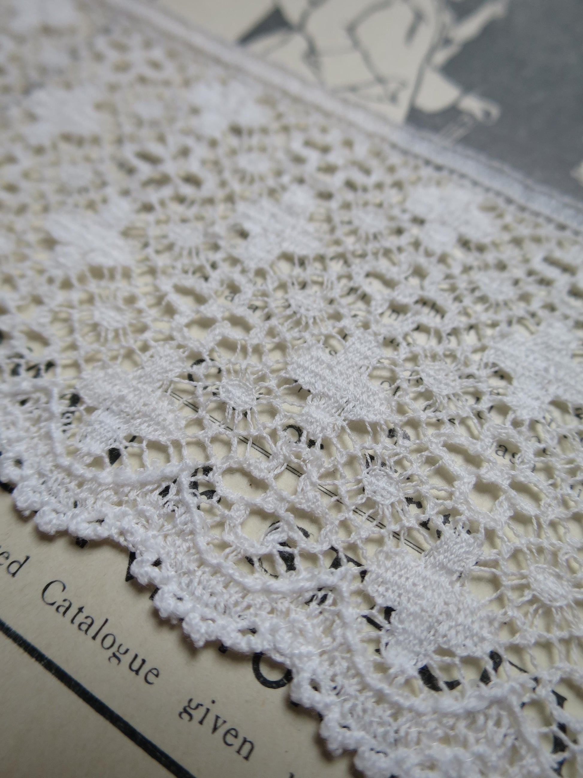 Off White English Nottingham Lace- Liturgical Ecclesiastical- Cutwork- 5.5 cm