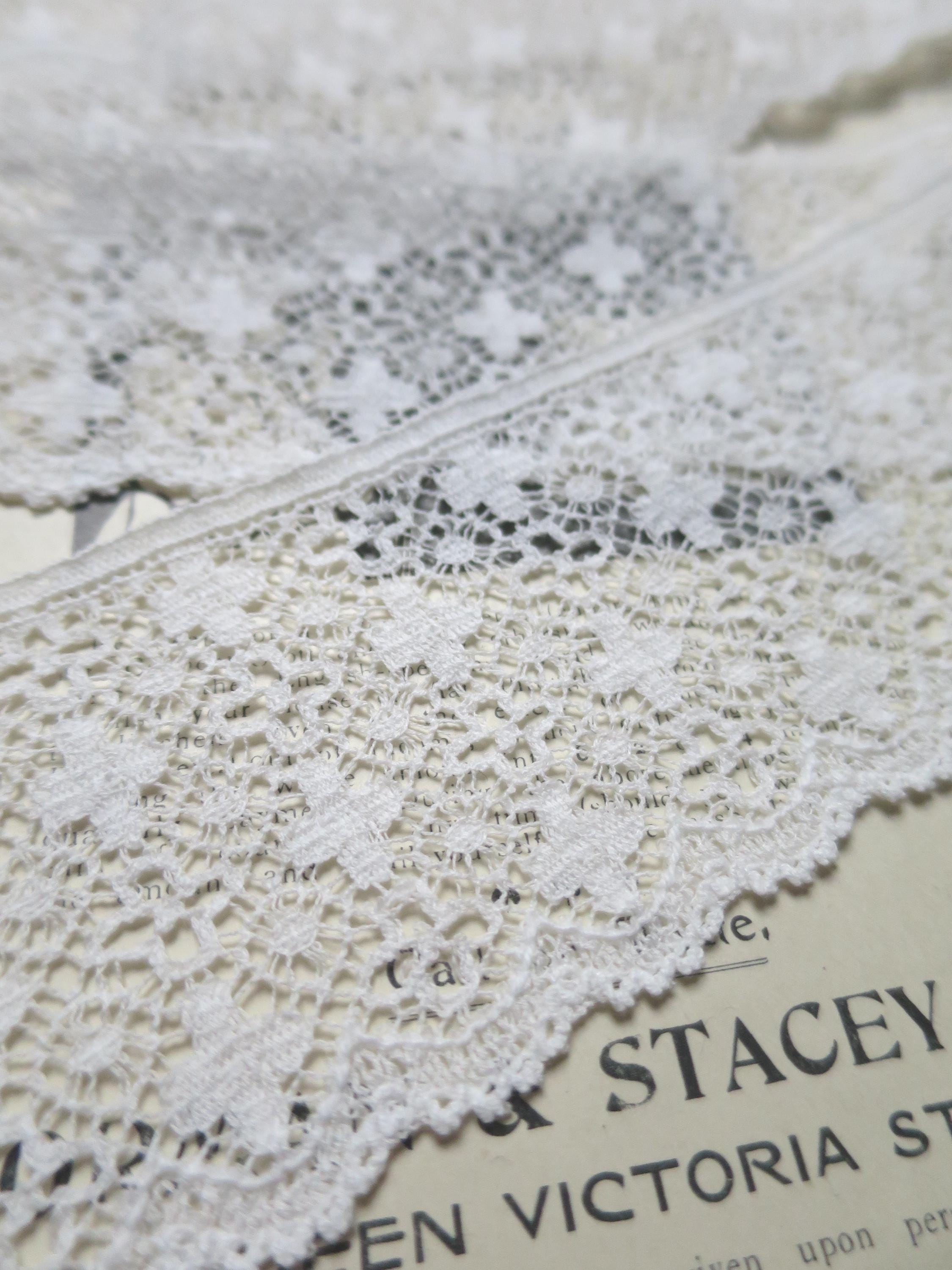 Off White English Nottingham Lace- Liturgical Ecclesiastical- Cutwork- 5.5 cm