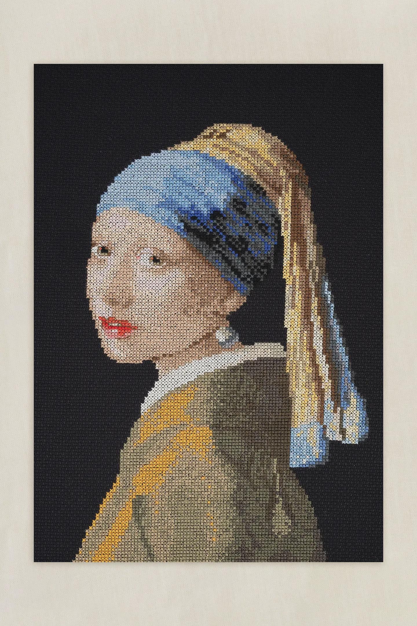 Girl with a Pearl Earring- Vermeer- DMC Cross Stitch kit
