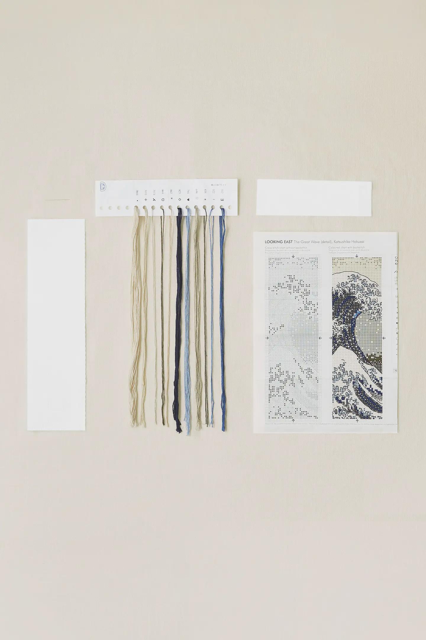 The Wave- Katsushika Hokusai- DMC British Museum Cross Stitch Bookmark Kit