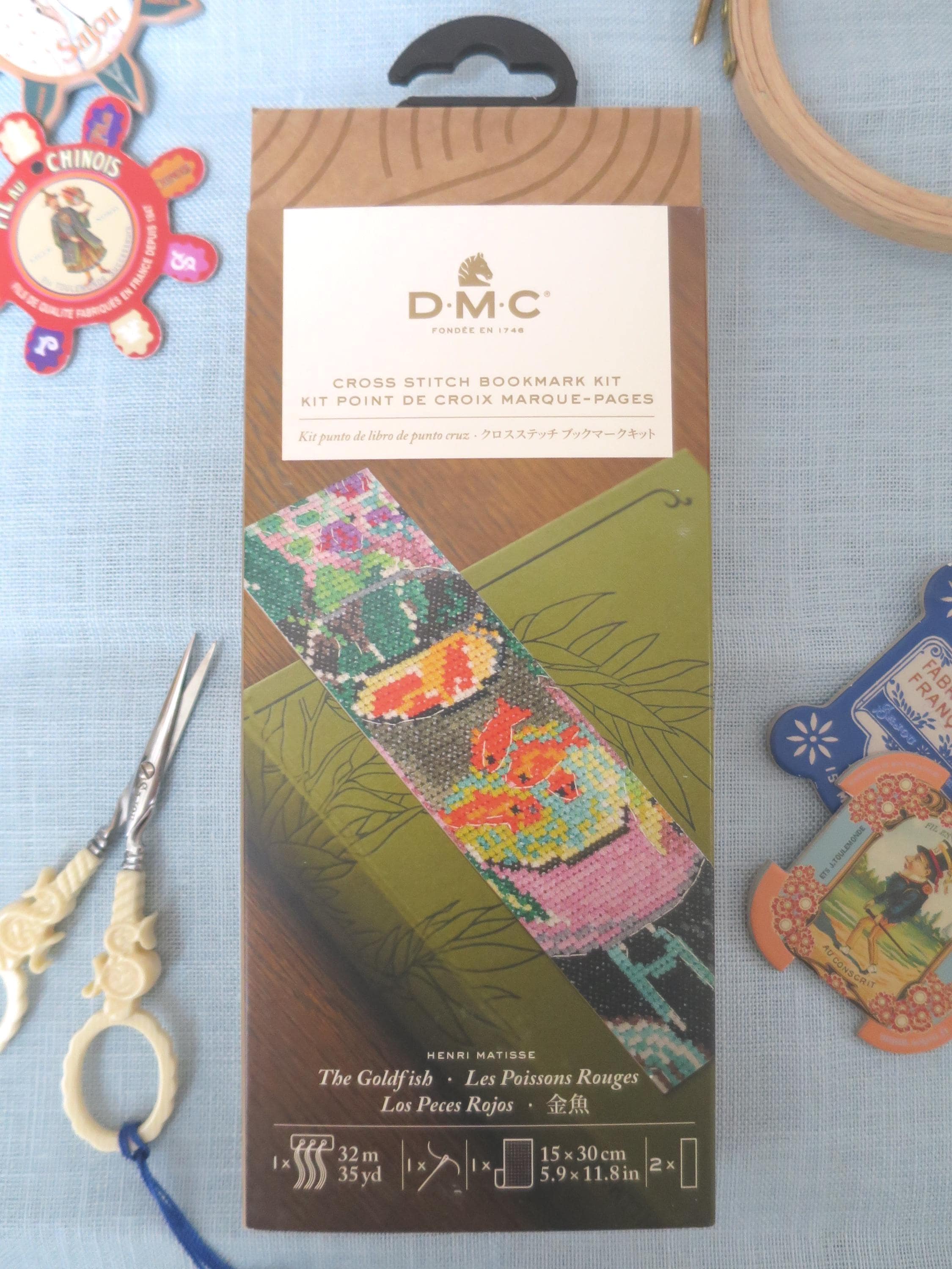 The Goldfish- Henri Matisse- DMC Cross Stitch Bookmark Kit